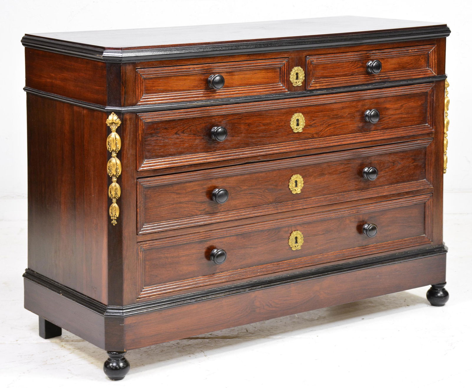 Louis Philippe Style 5 Drawer Commode / Chest (1 of 3)