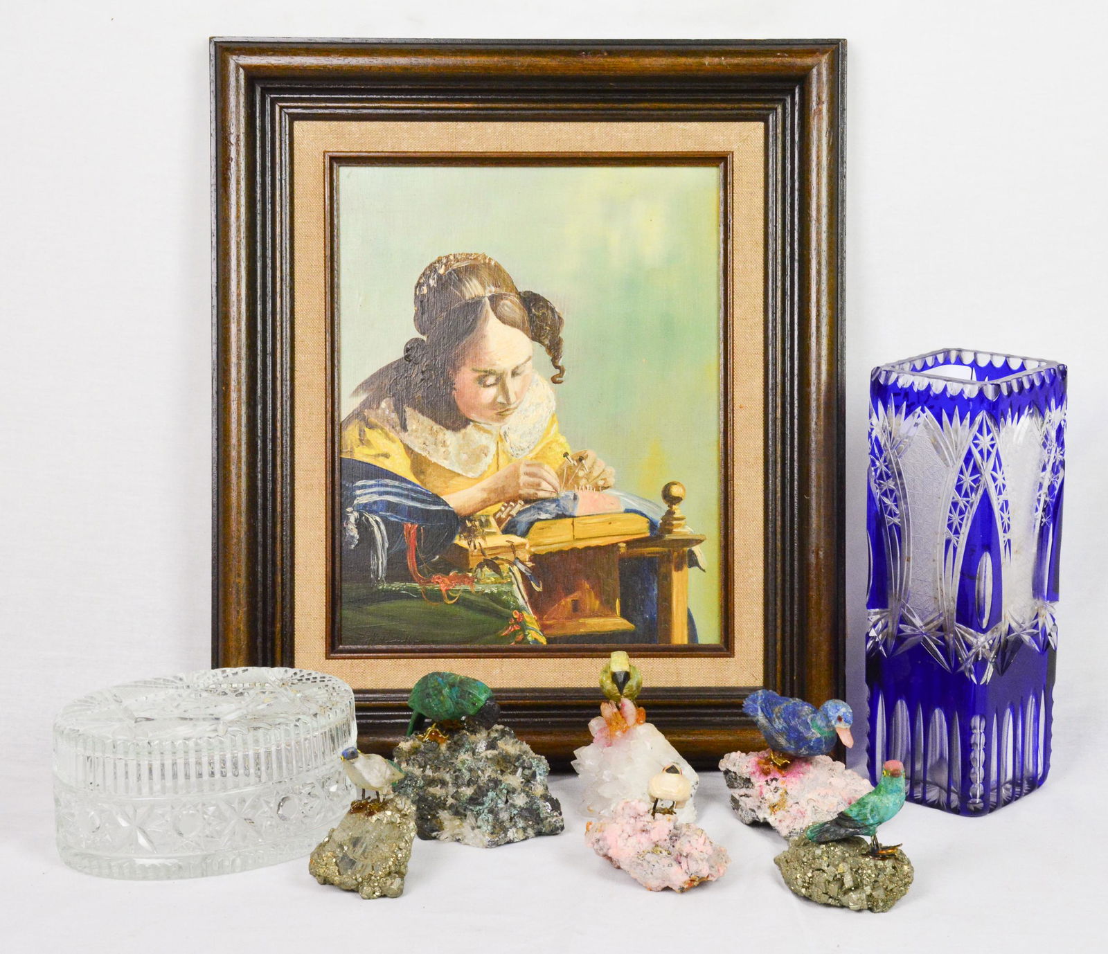 9pcs Assorted Art, Glassware, Etc. (1 of 5)