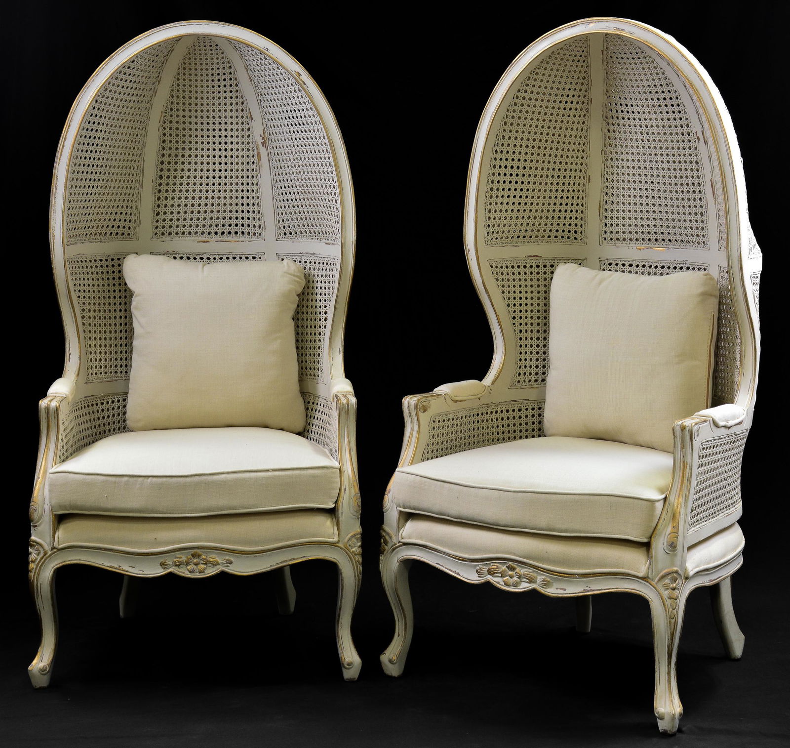 Pair Painted Balloon / Porter Chairs (1 of 4)