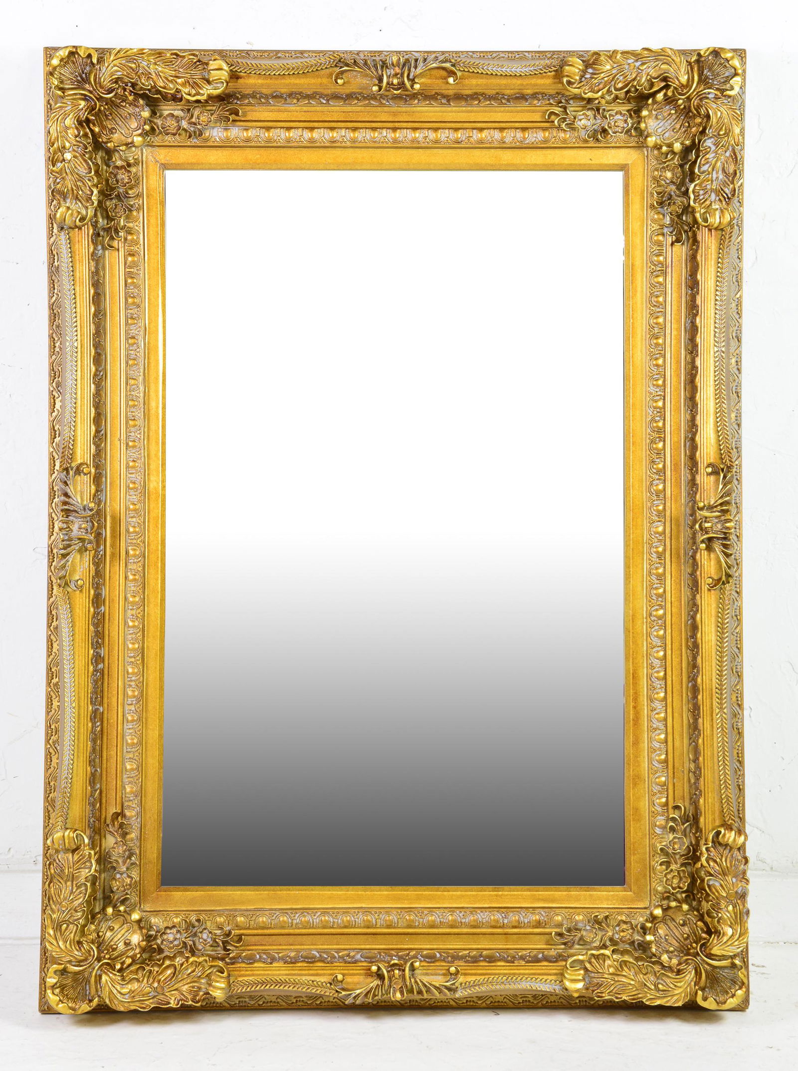 Gold Gilt Framed French Style Beveled Mirror (1 of 2)
