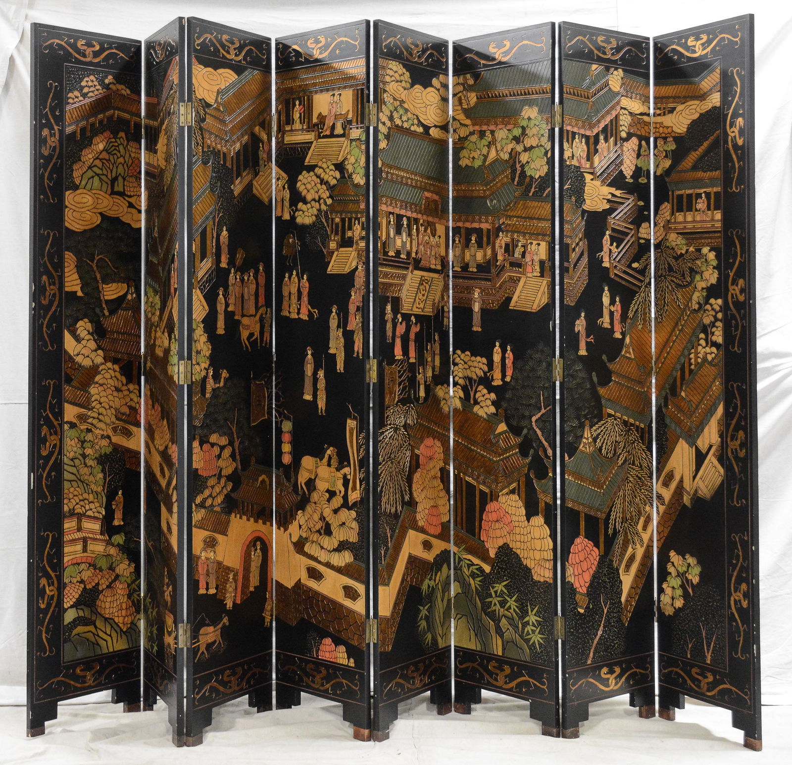 Large 8 Panel Asian Screen (1 of 4)