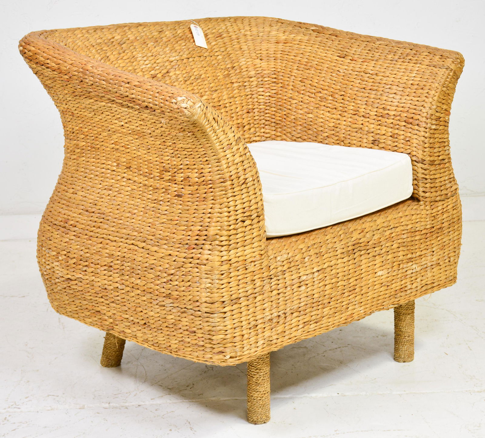 Large Braided Wicker / Ratan Chair (1 of 4)