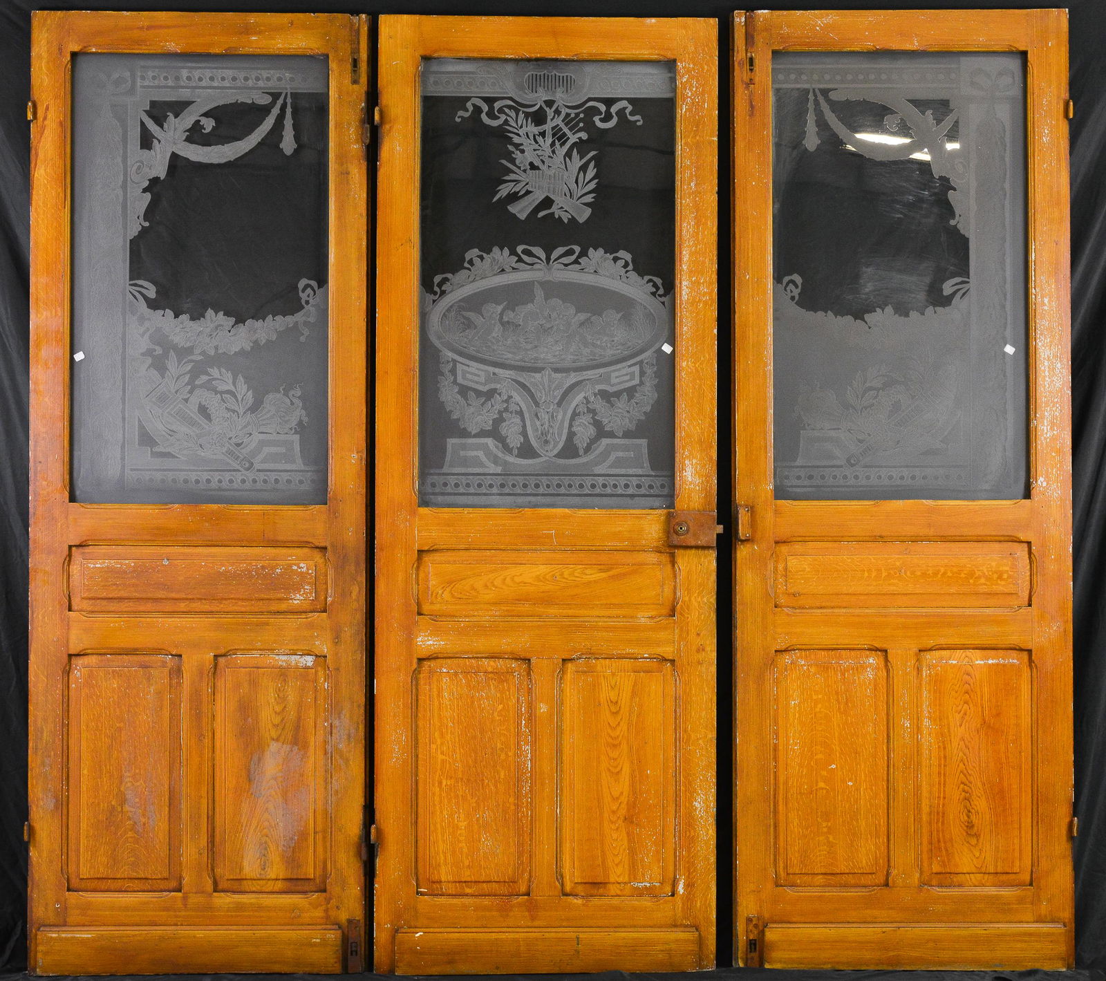 3 Large Etched Glass Doors (1 of 6)