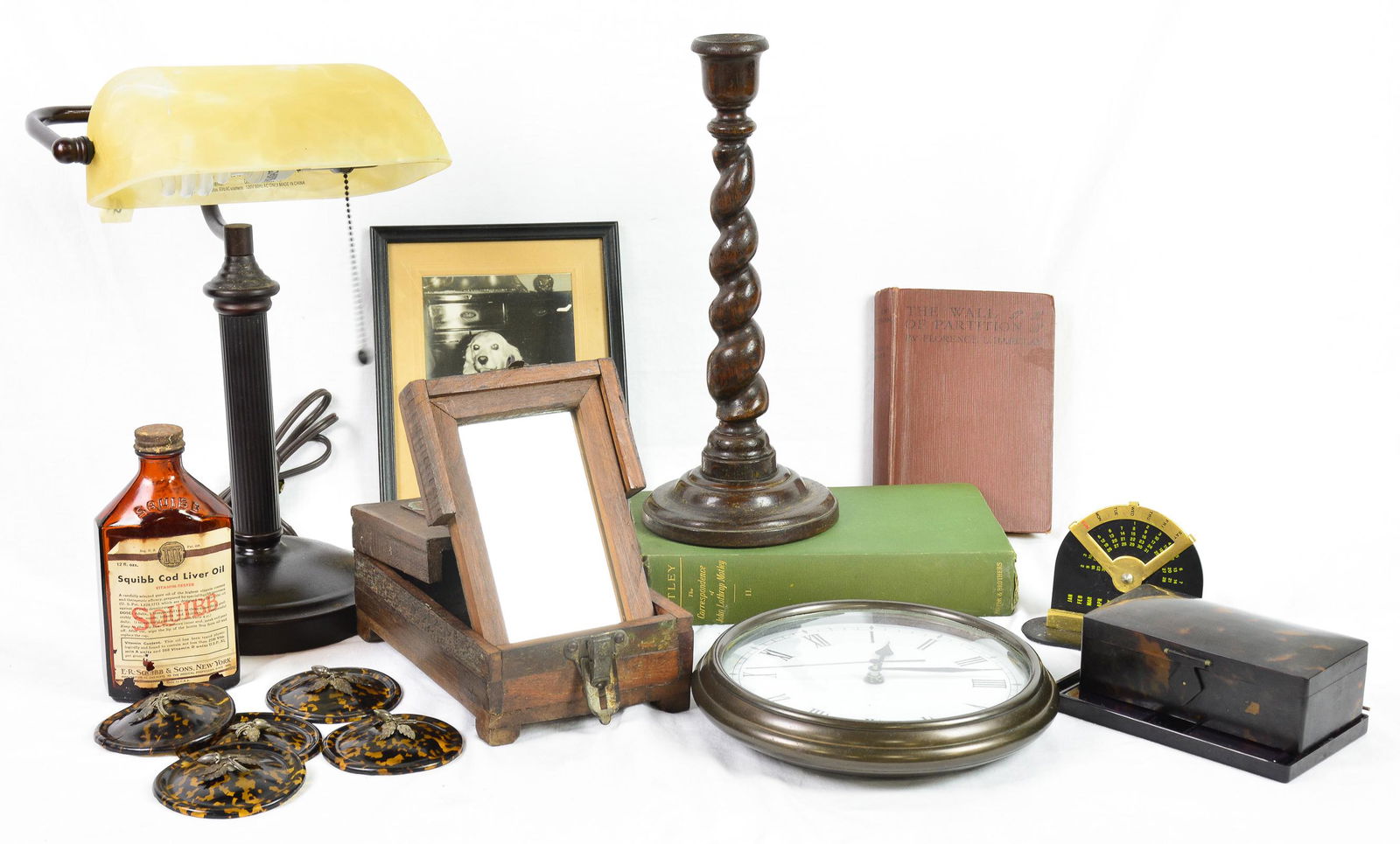15 Assorted Items - Desk Lamp, Clock, Books, Etc. (1 of 6)