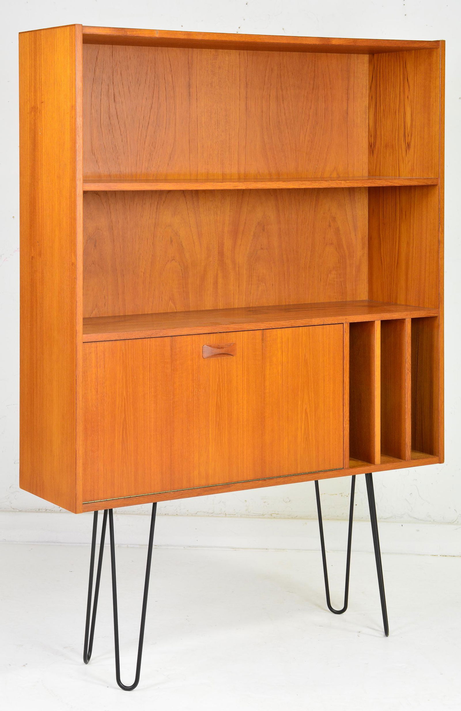 Danish Modern  Bookcase On Hair Pin Legs By Clausen (1 of 8)