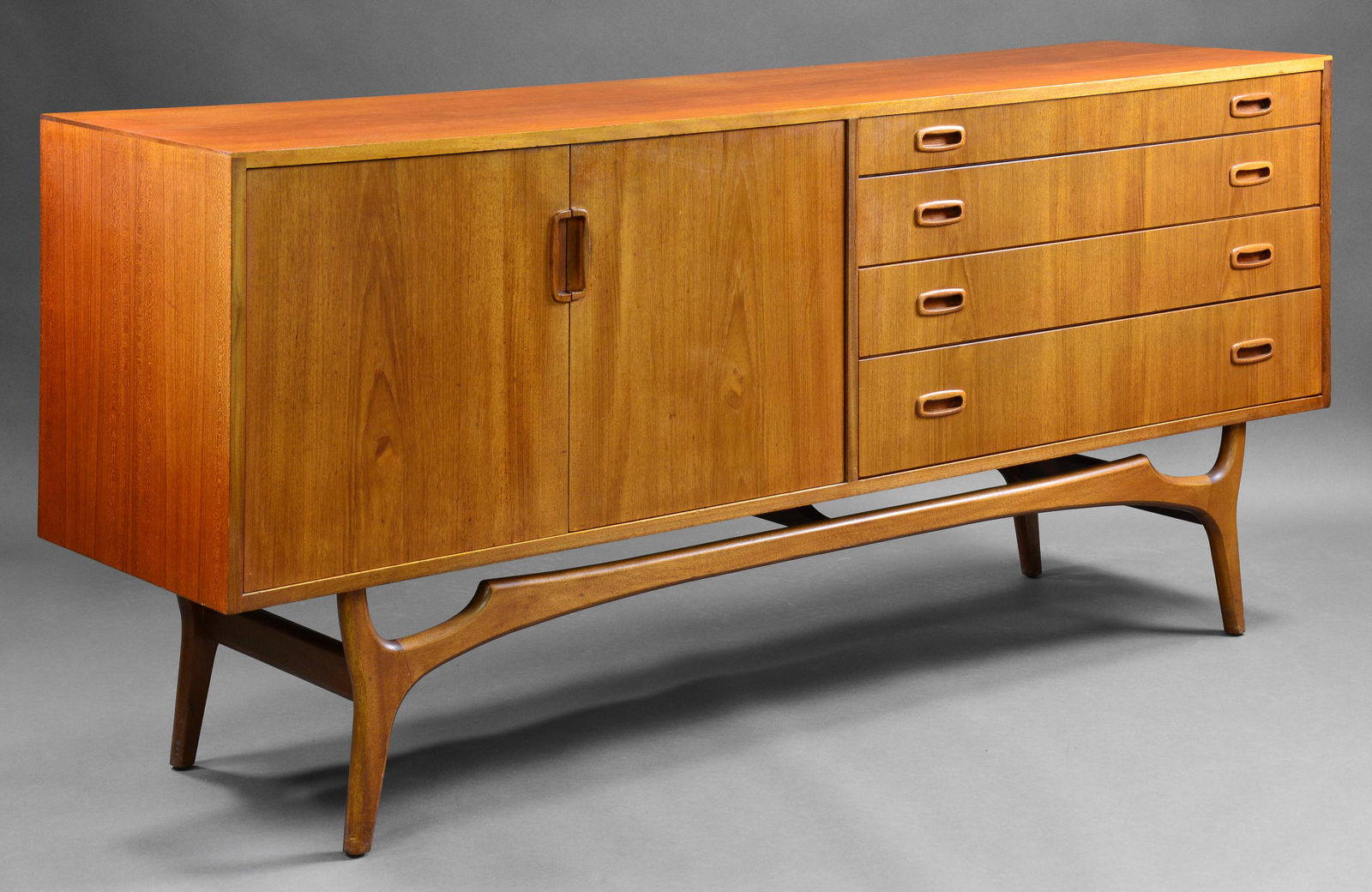 Mid Century Modern Sideboard with Open Stretcher Base (1 of 7)