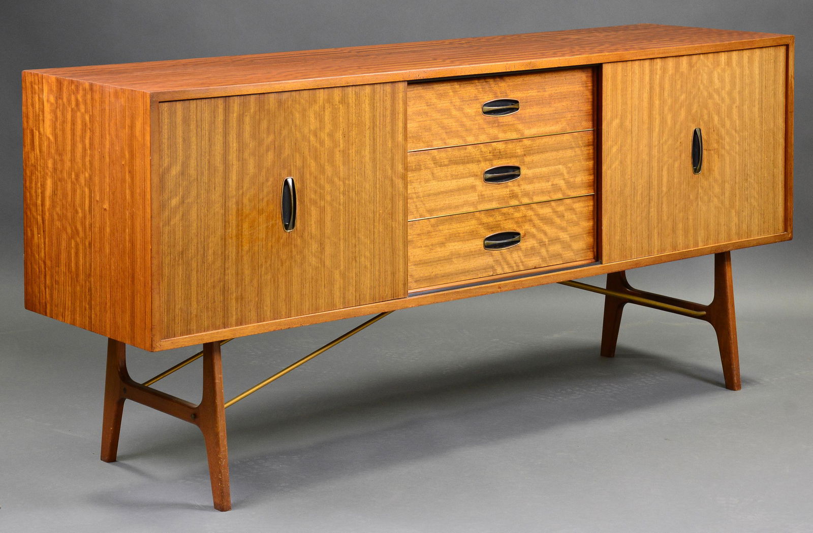 Mid Century Modern Sideboard with Metal Supports (1 of 4)