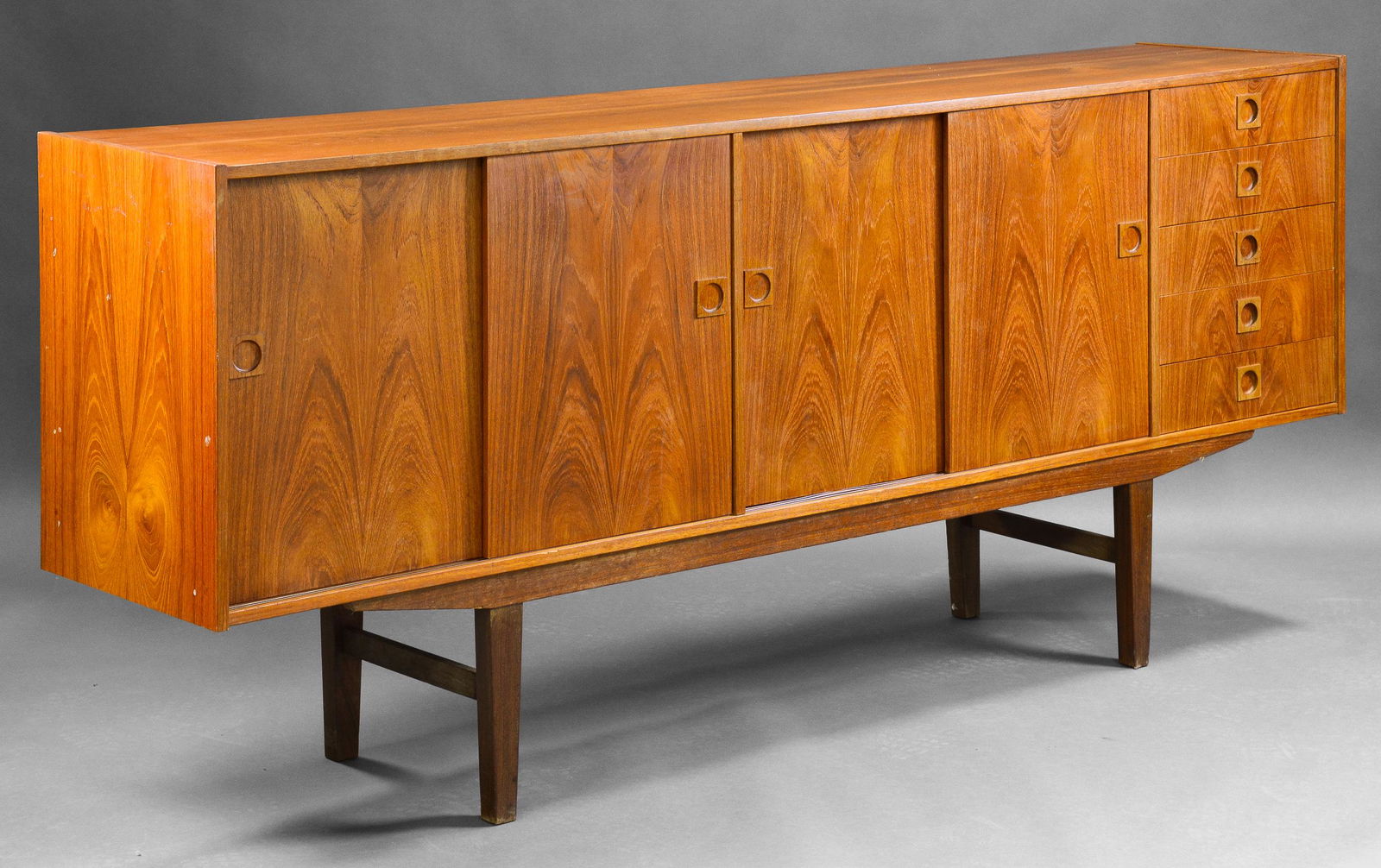 Danish Modern Teak Sideboard with Sliding Doors (1 of 4)