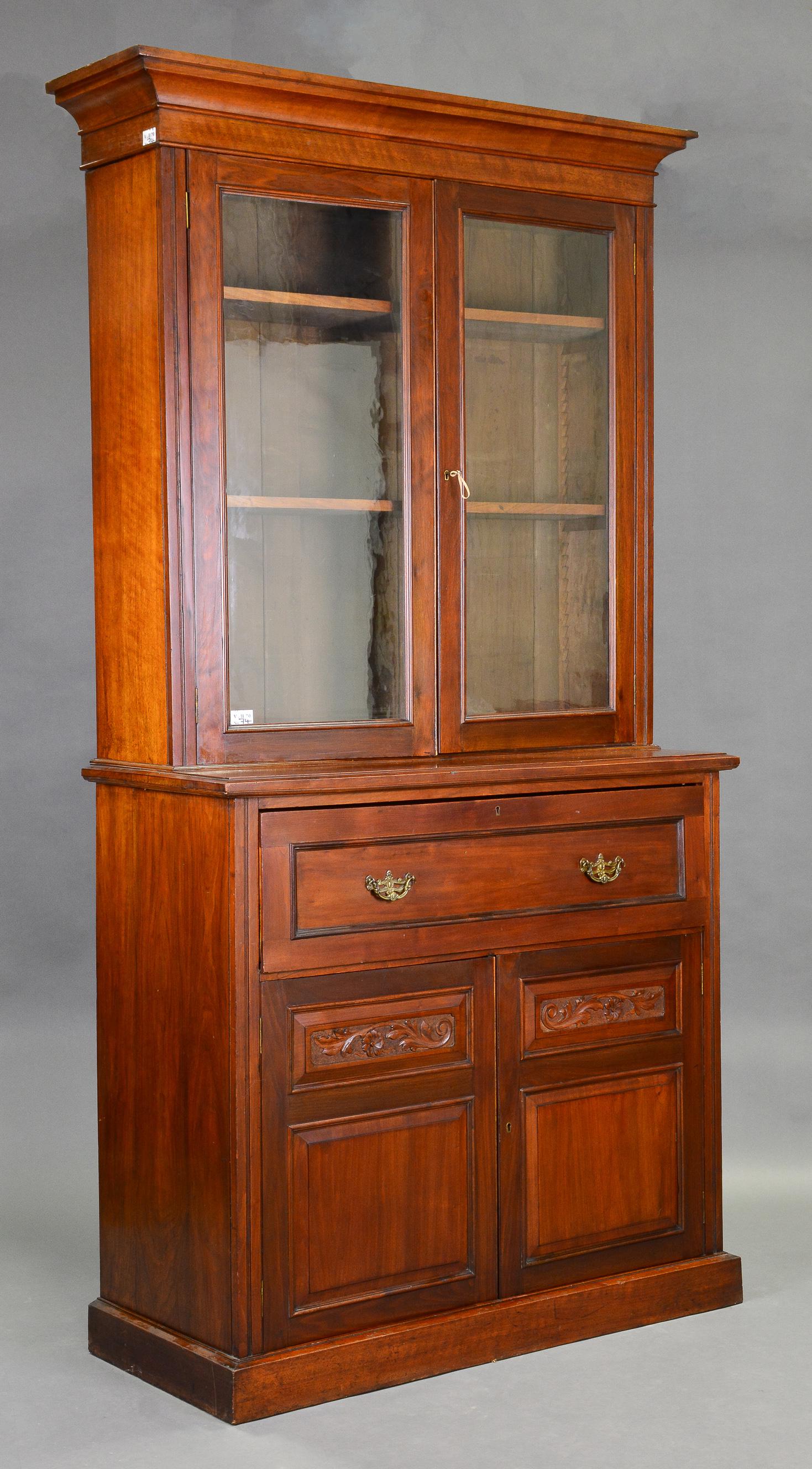 Large Edwardian Secretary Bookcase (1 of 4)