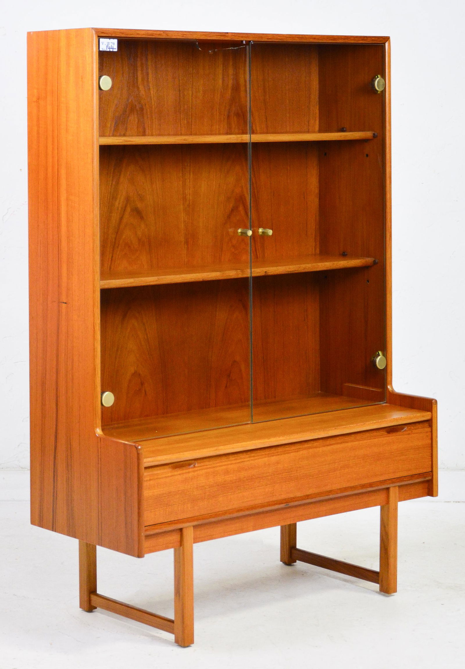 Mid Century Glass Door Bookcase / Display Cabinet (1 of 4)