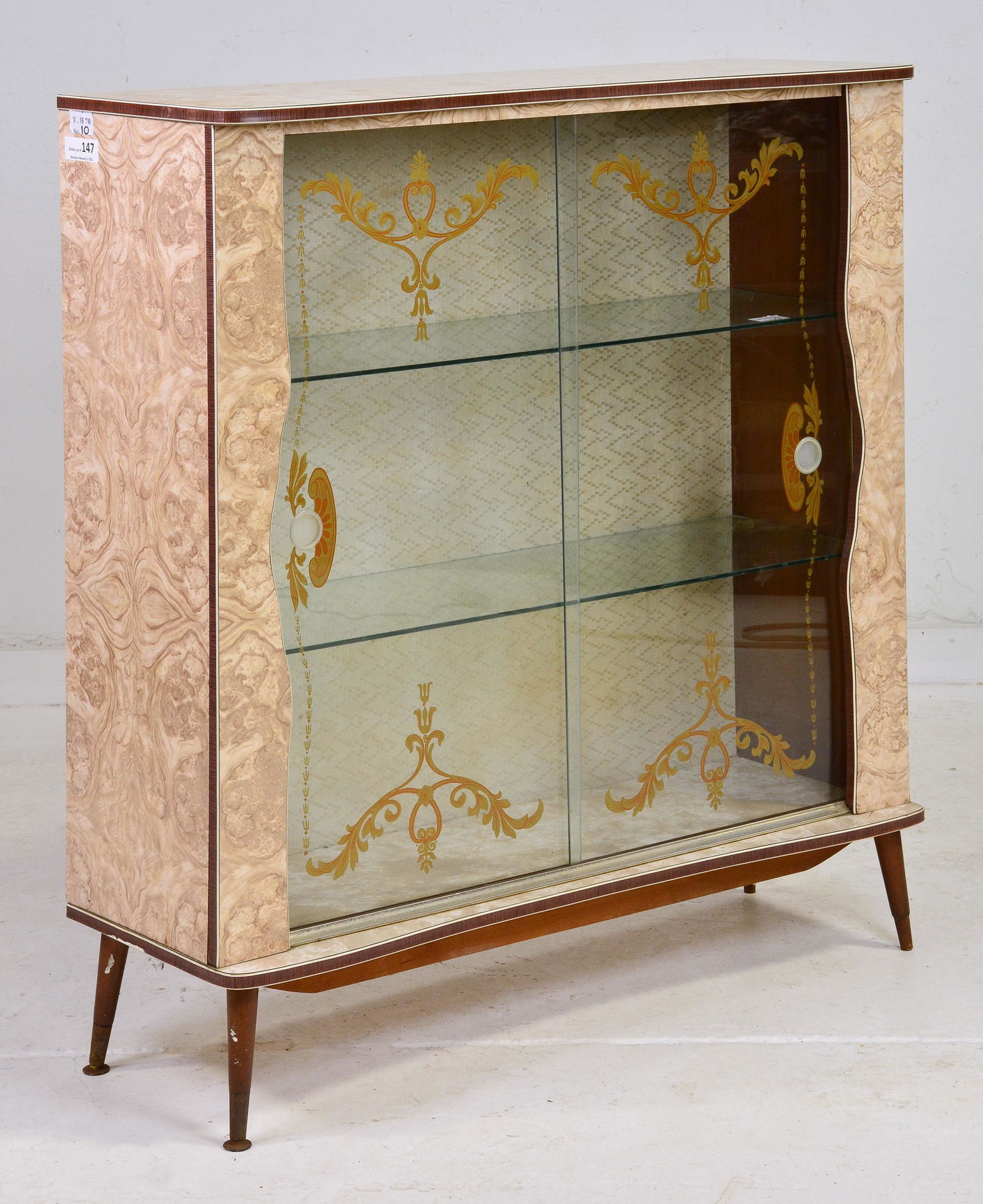 Mid Century Modern Glass Door Display / Curio Cabinet (1 of 2)