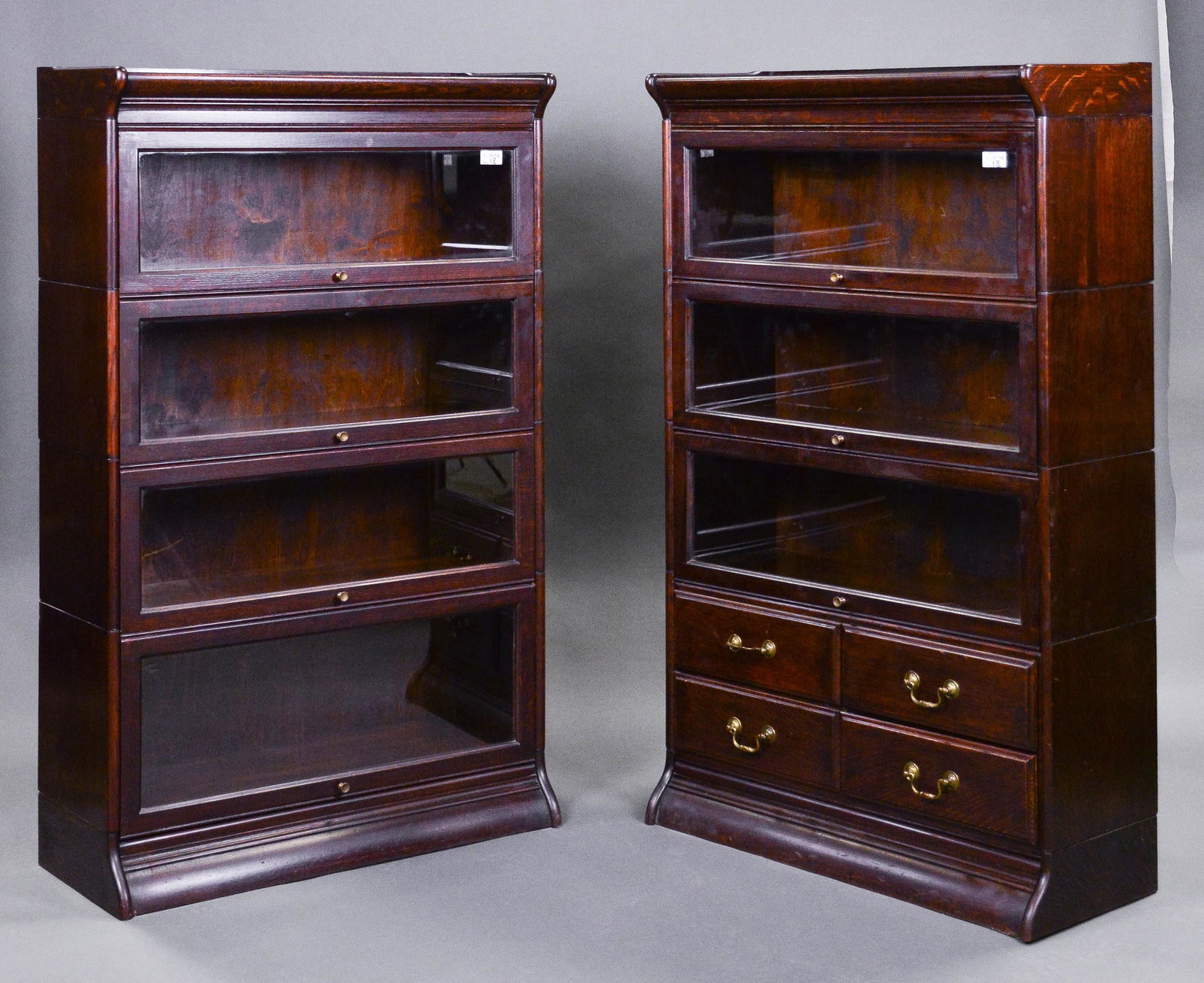 Pair of Stacking Lawyers Bookcases (1 of 4)
