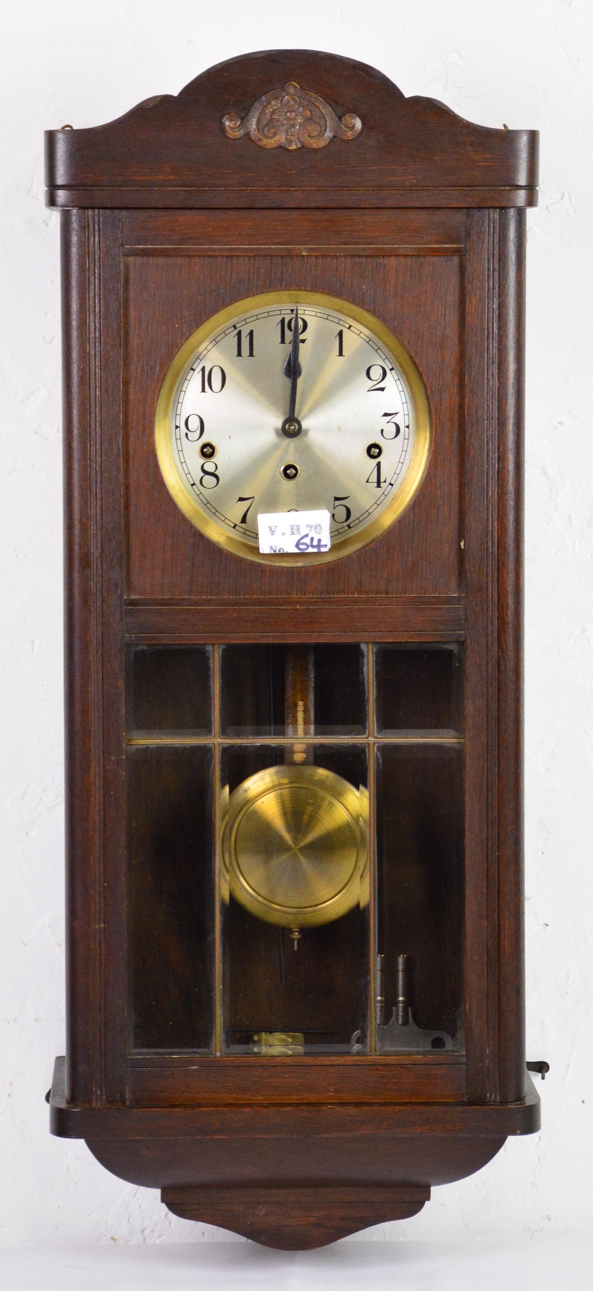 British Oak Hanging Wall Clock (1 of 4)