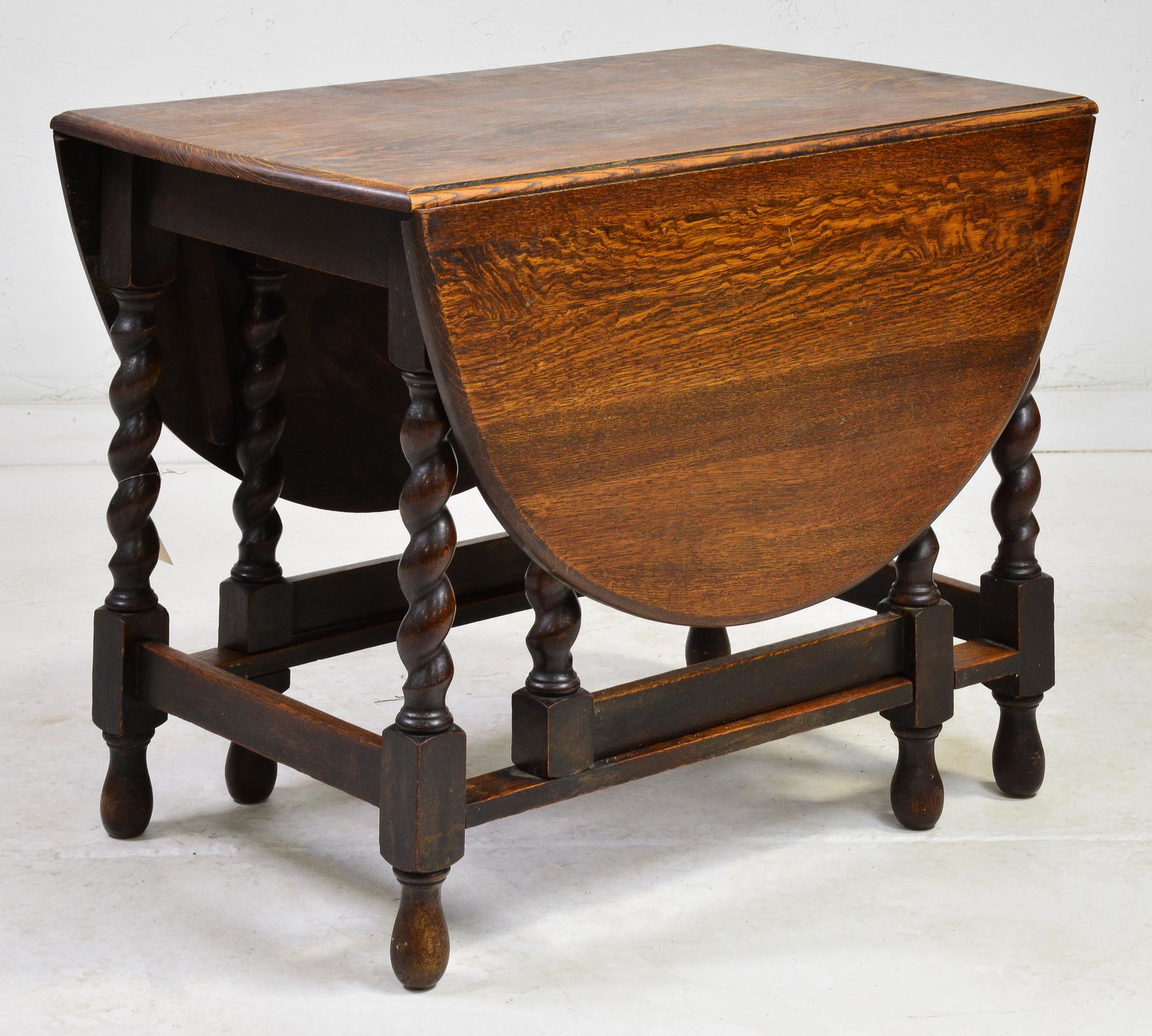 Large Barley Twist Oak Drop Leaf Table (1 of 2)