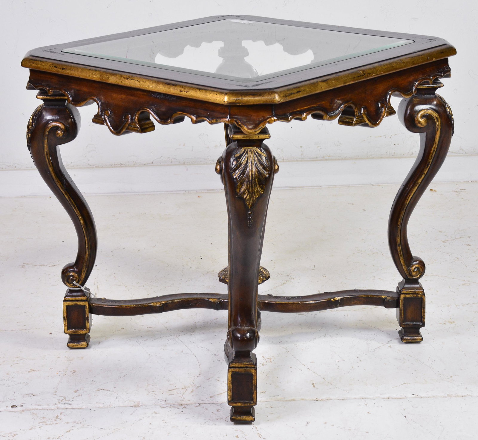 Eastern Legends Beveled Glass Top End Table (1 of 2)