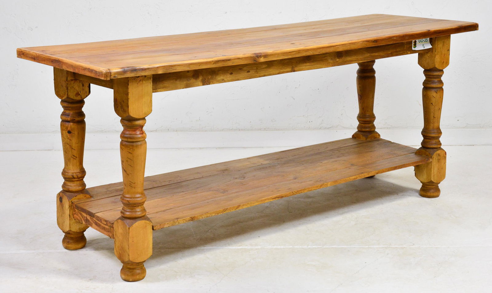 English Pine Narrow Farmhouse / Console Table (1 of 3)