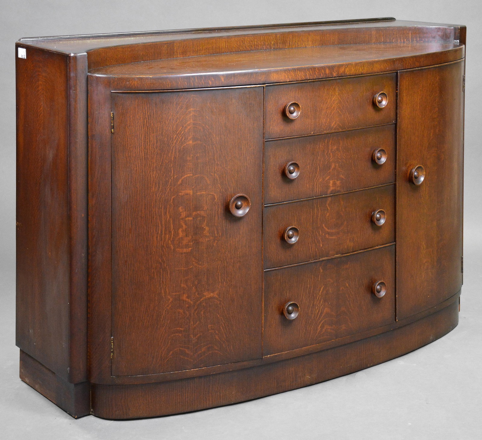 British Oak Bow Front Server / Sideboard (1 of 3)