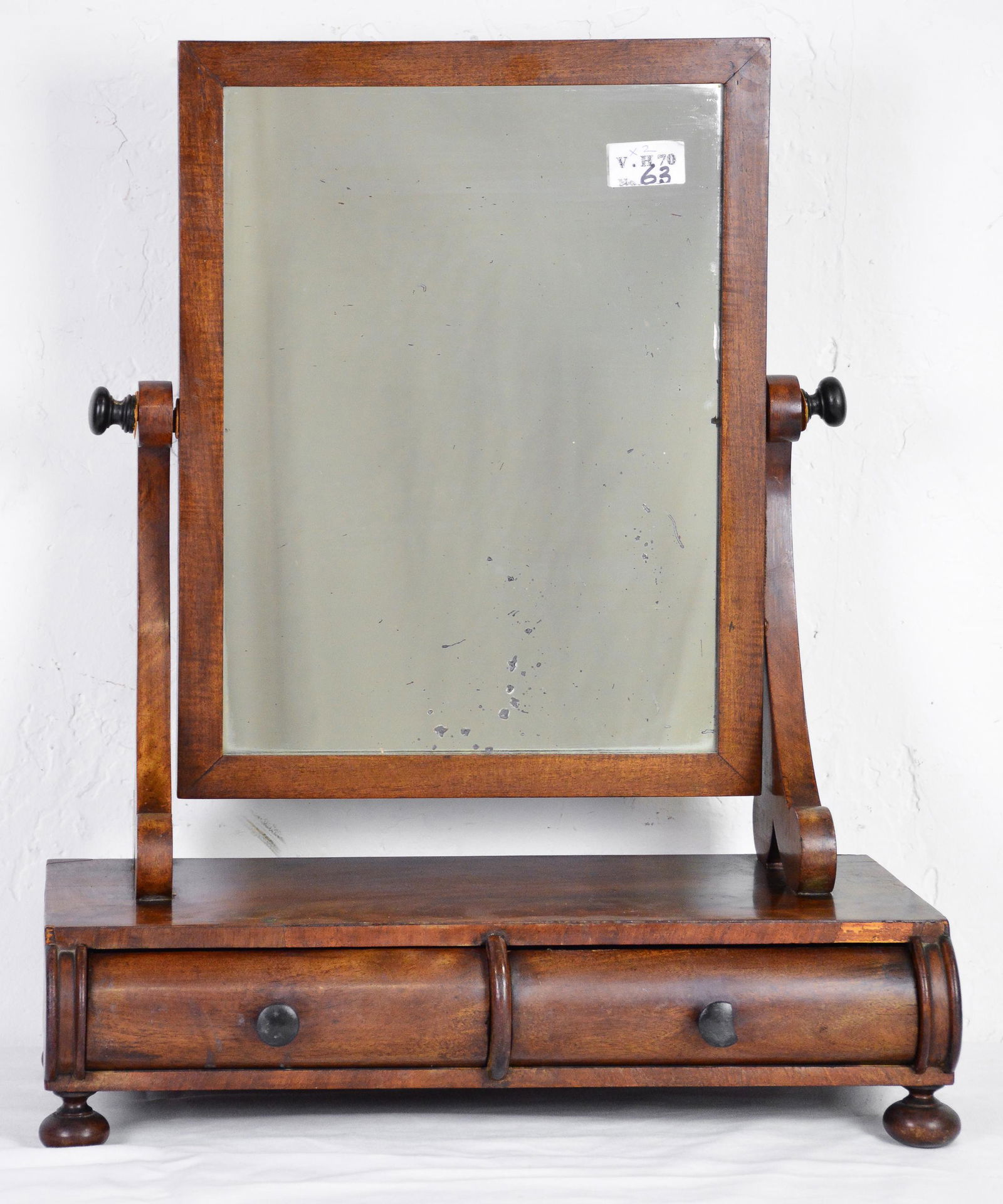 British Free Standing Mirror With 2 Drawers (1 of 5)