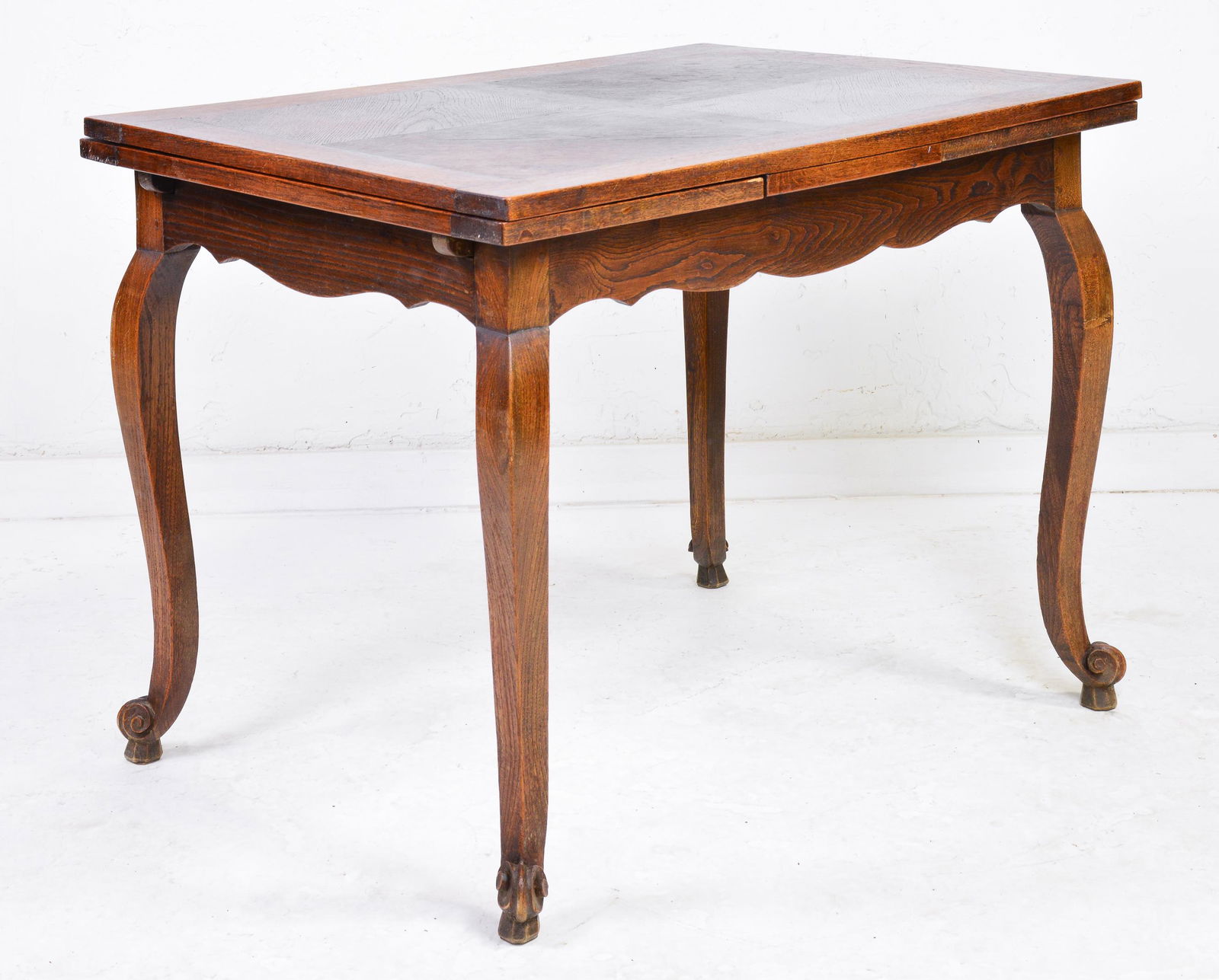 Louis XV Style Small Oak Draw Leaf Dining Table (1 of 2)