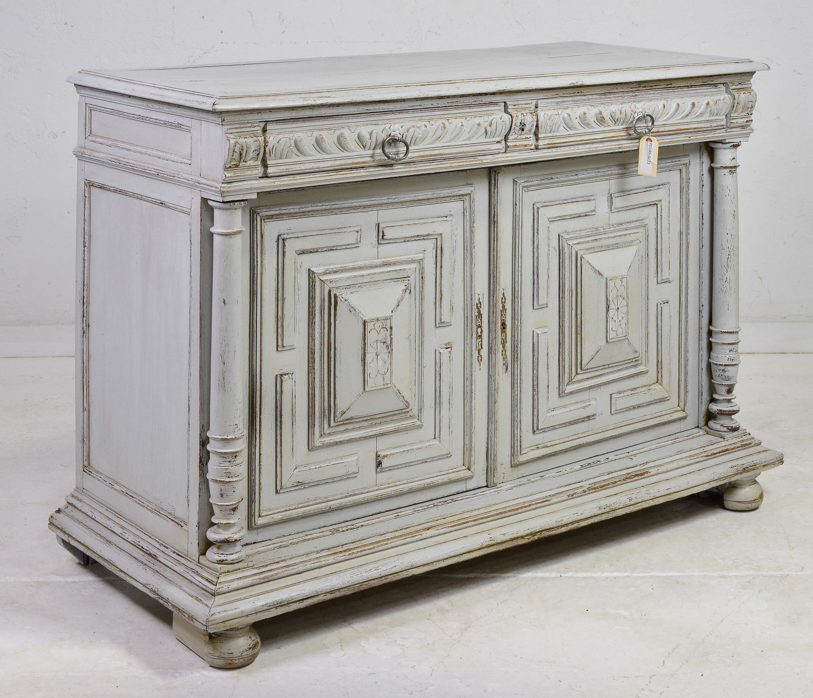 Painted Henri II Style 2 Drawer 2 Door Server (1 of 9)