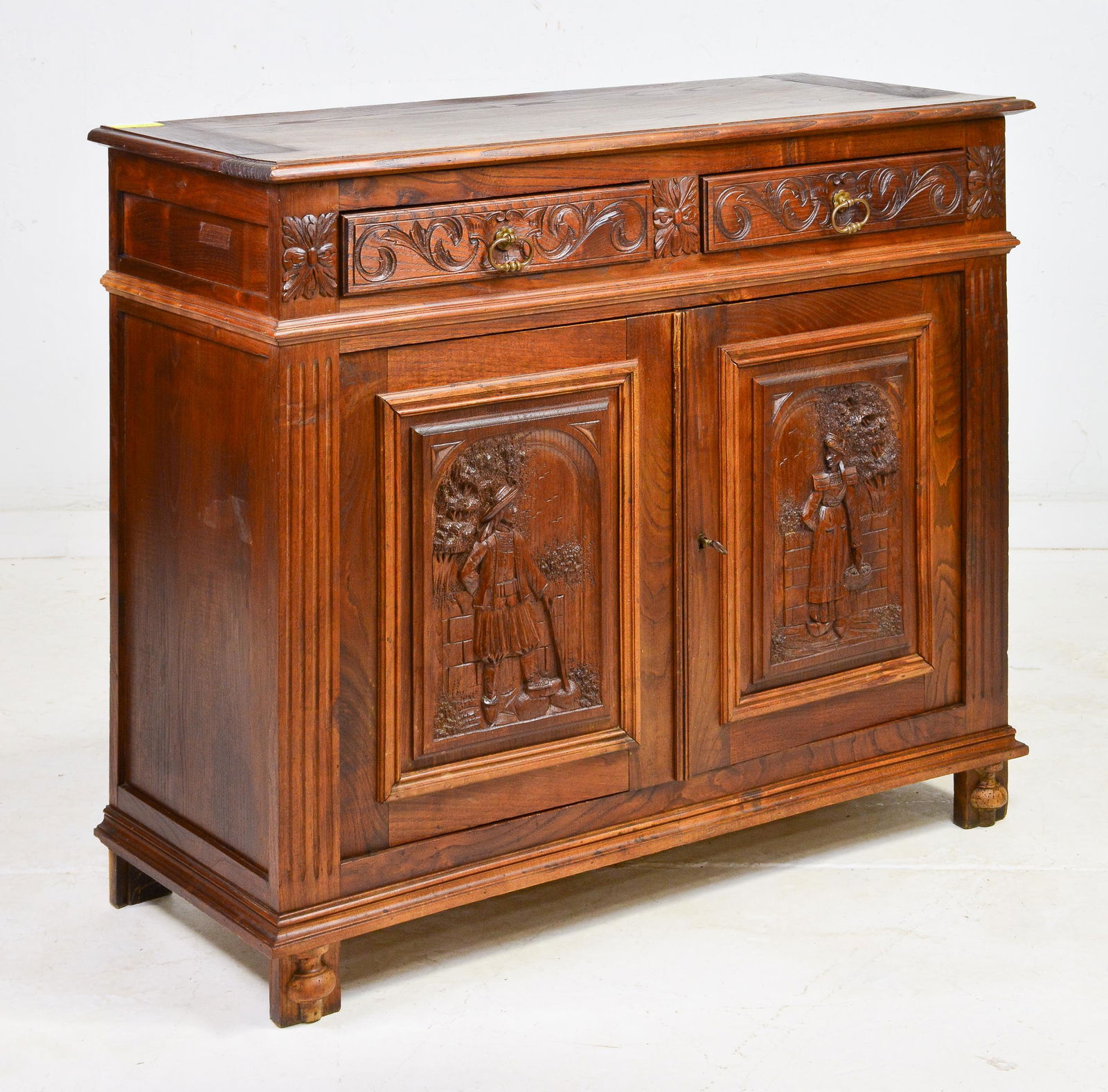French Carved 2 Drawer 2 Door Server / Base (1 of 5)