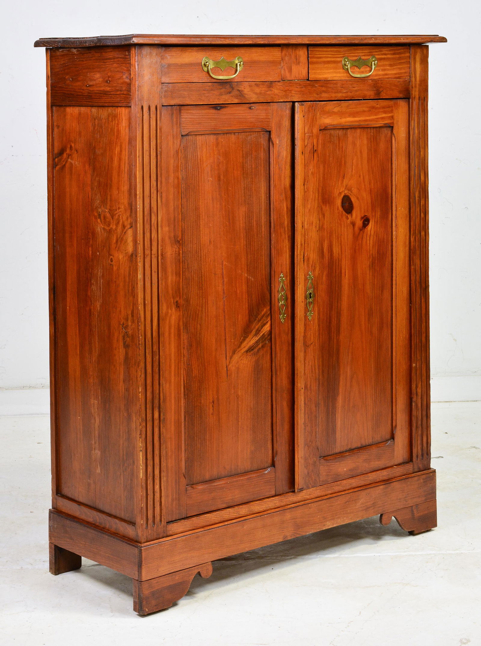 Tall Louis Philippe Style 2 Drawer 2 Door Cupboard (1 of 2)