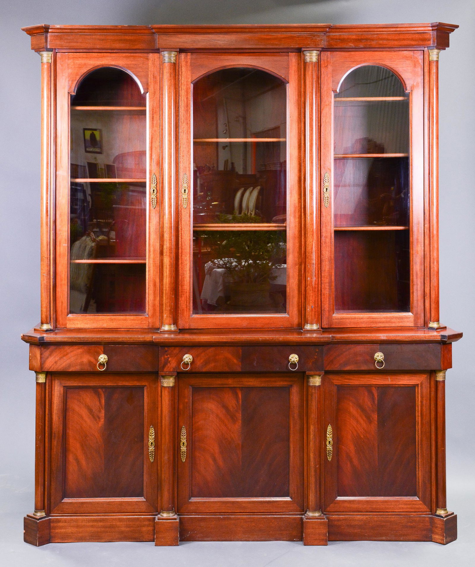 Large French Empire Style  Bookcase in Mahogany (1 of 7)