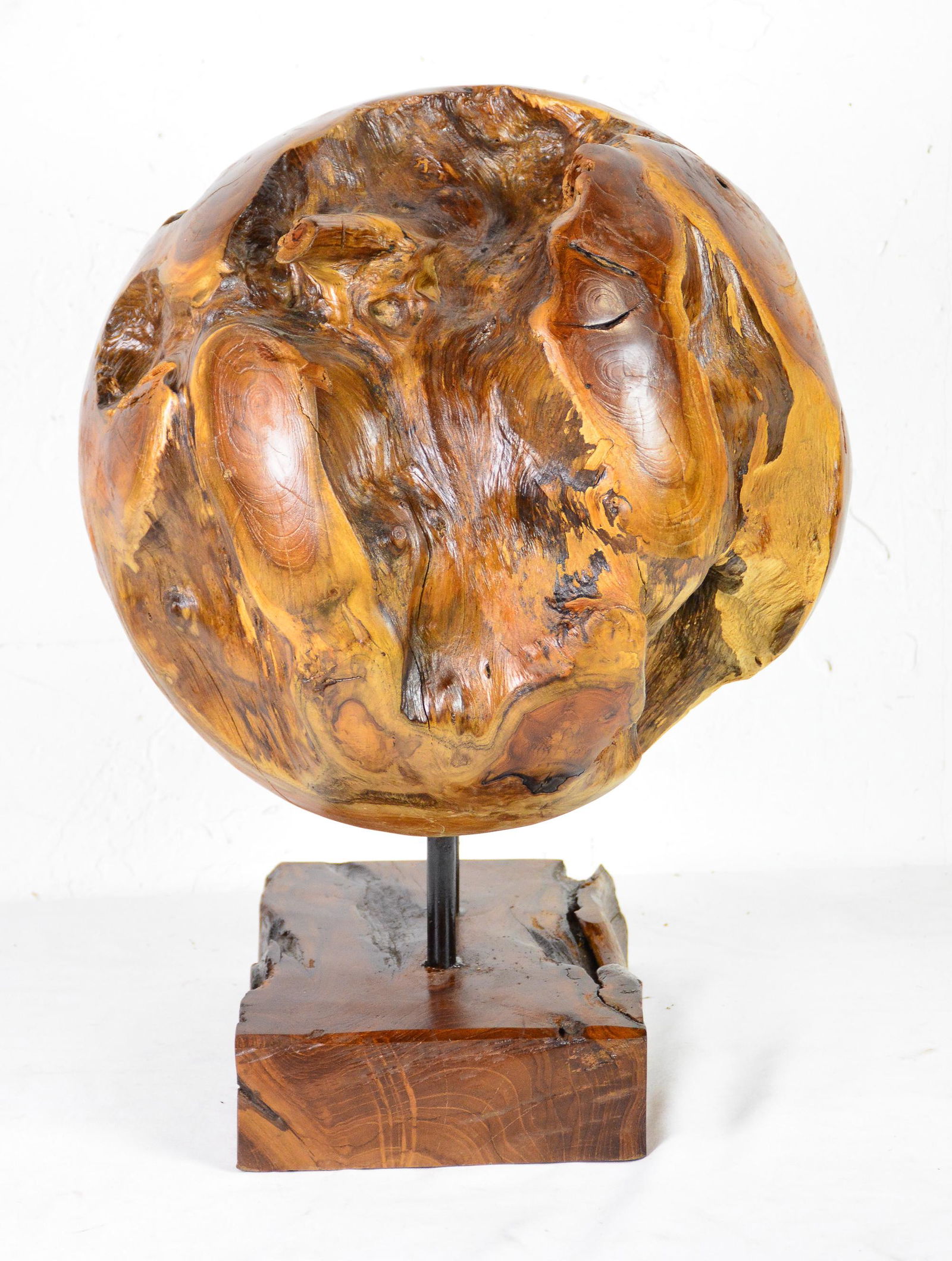 Teak Root Ball Sculpture On Stand #1 (1 of 3)