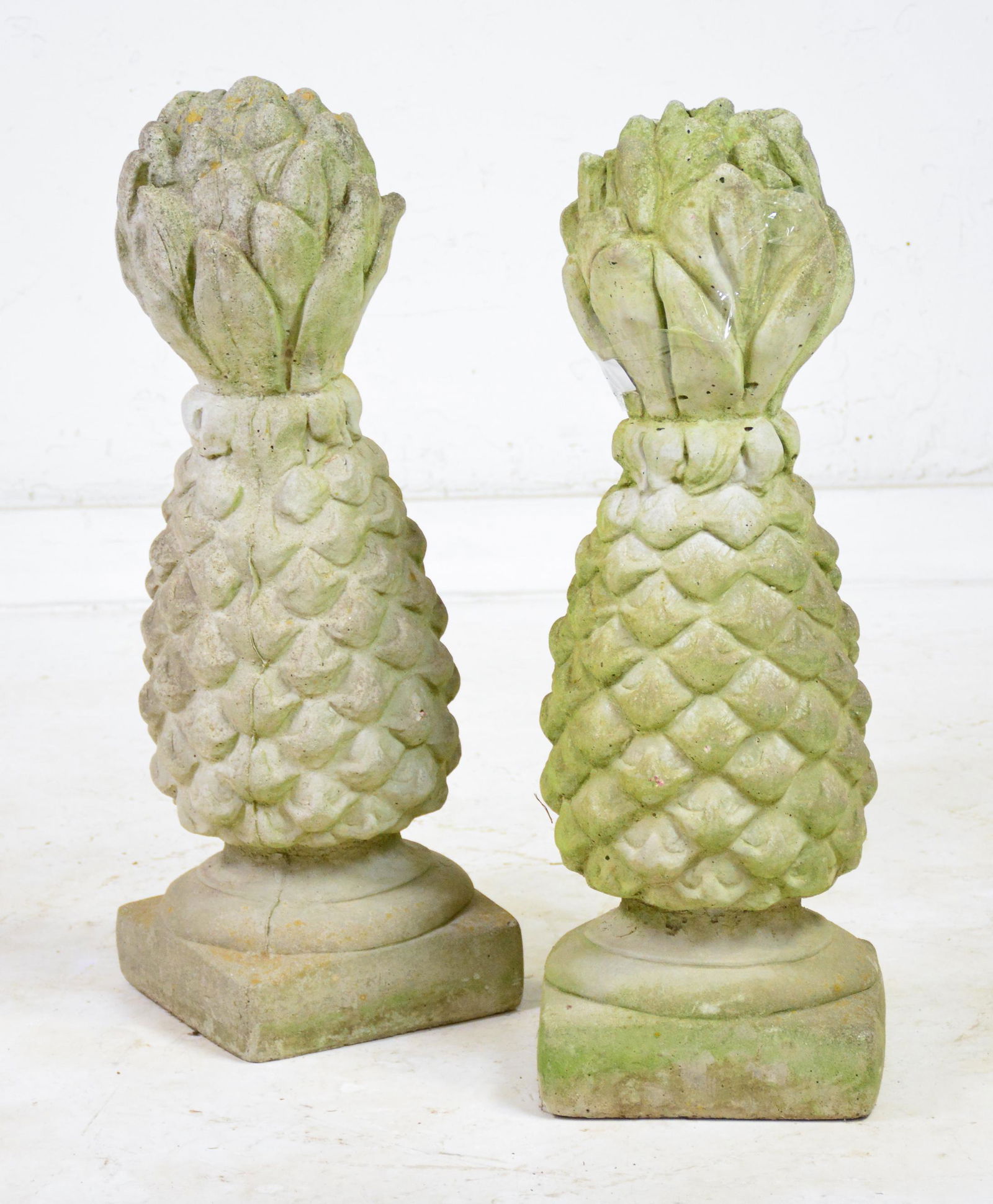 Pair Stone Pineapple Figures (1 of 2)