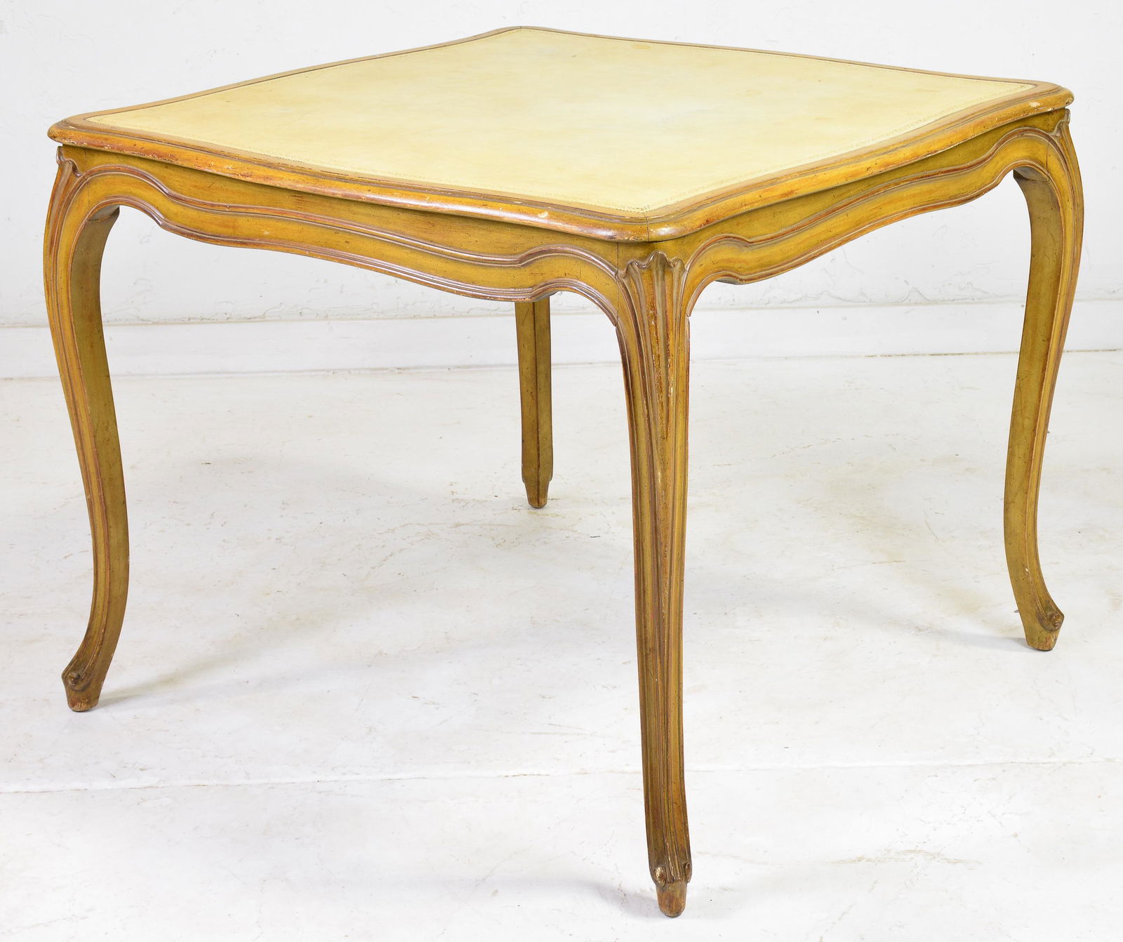 Country French Leather Top Entry Table (1 of 3)