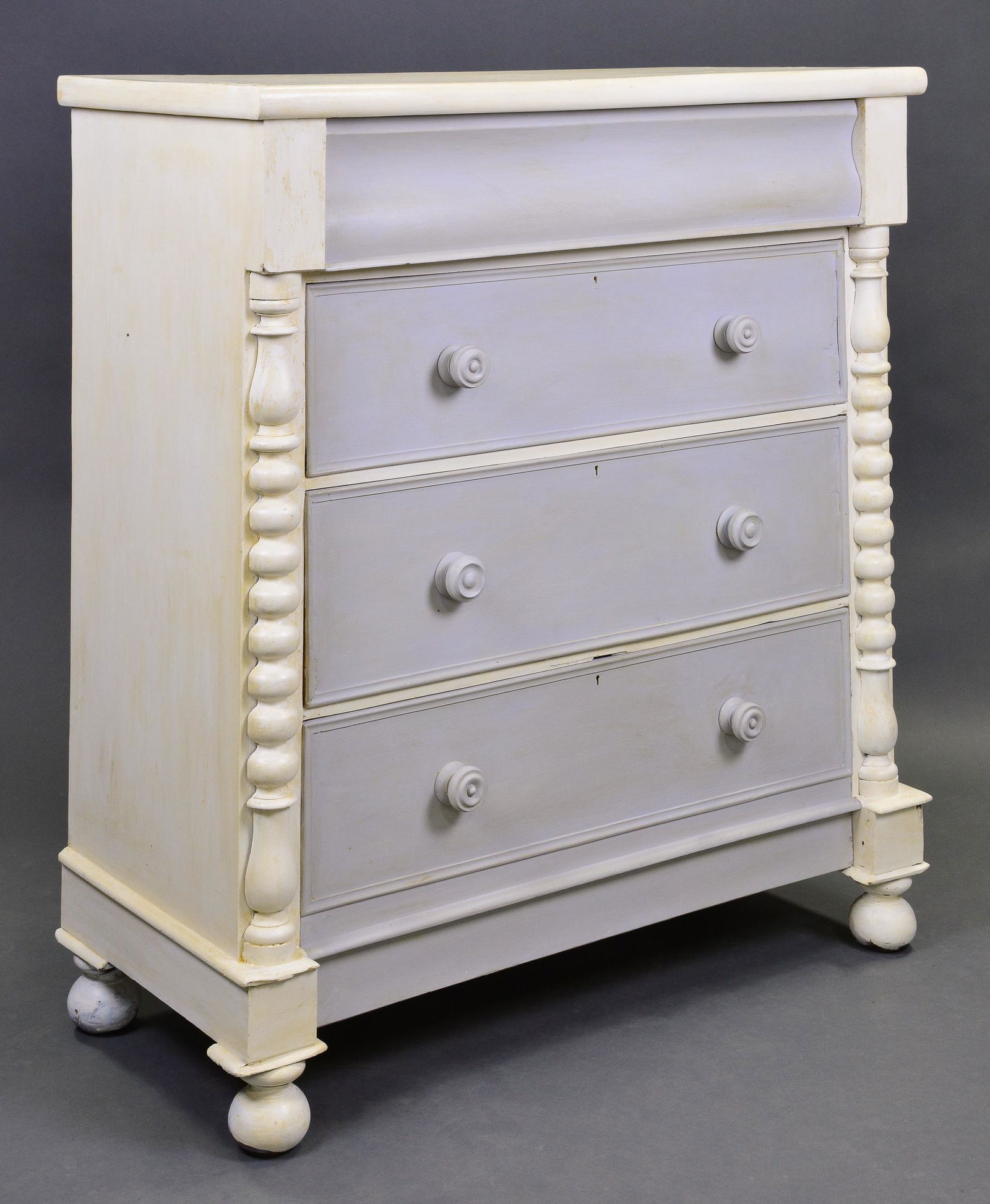 Large Painted Victorian Chest With Columns (1 of 3)
