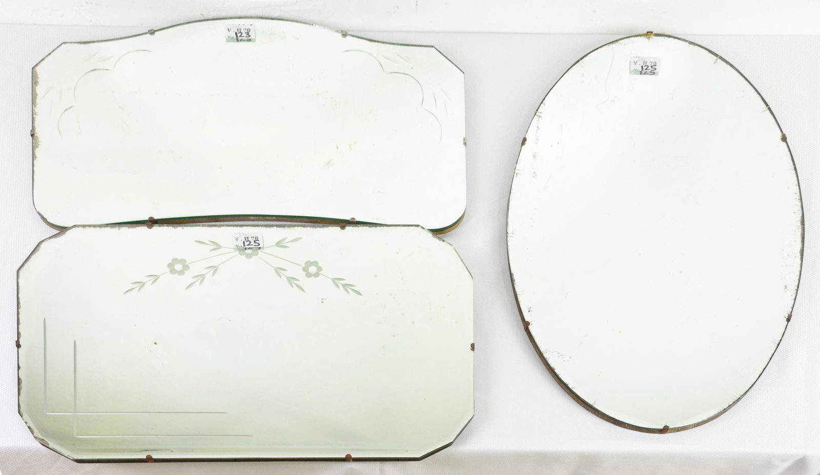 3  Mid Century Modern Beveled Mirrors (1 of 5)