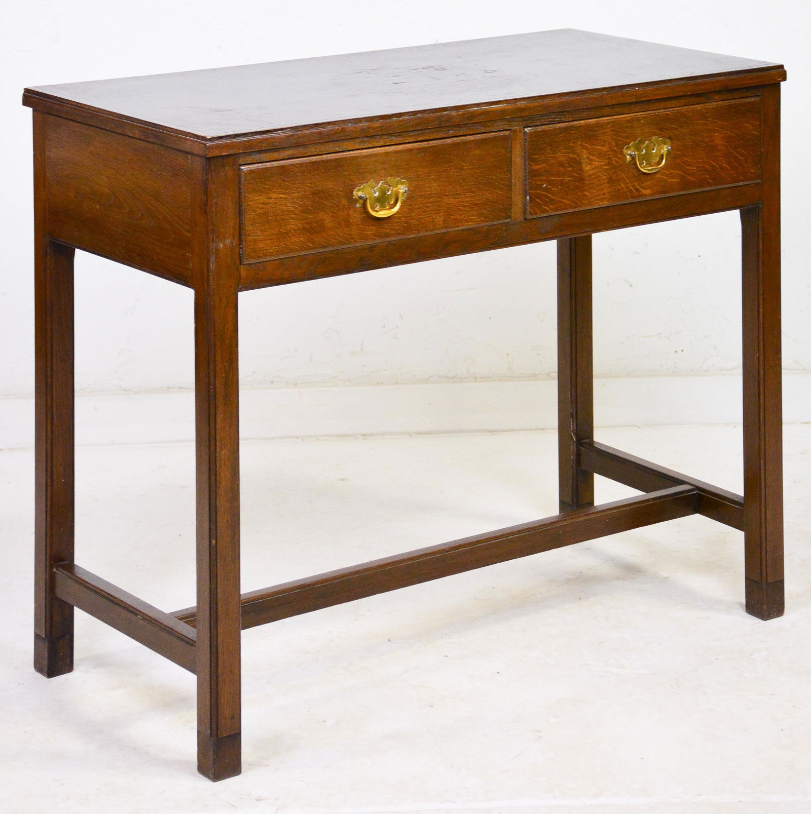 English Oak 2 Drawer Hall / Writing Table (1 of 4)