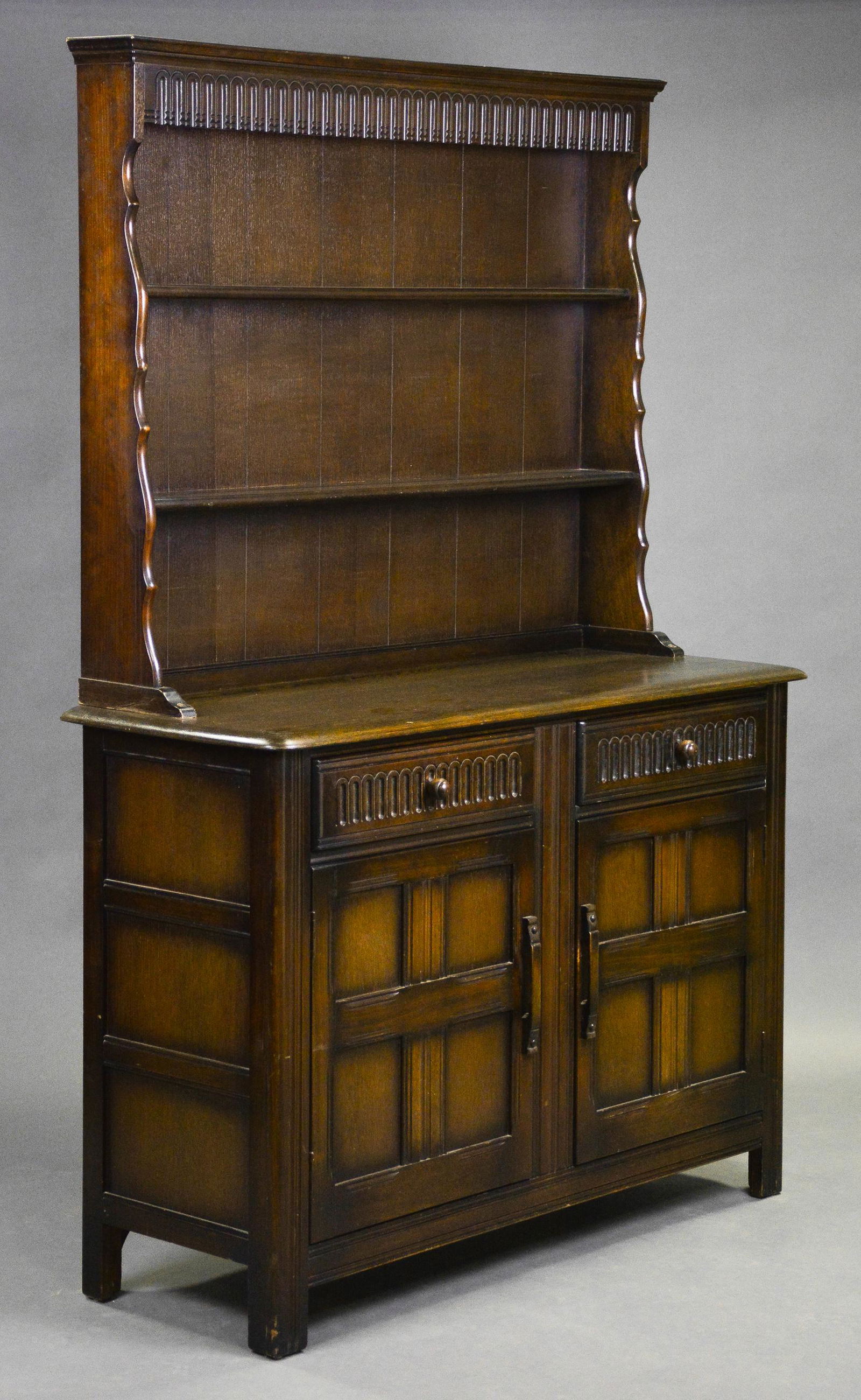 British Oak Plate Rack Dresser (1 of 4)