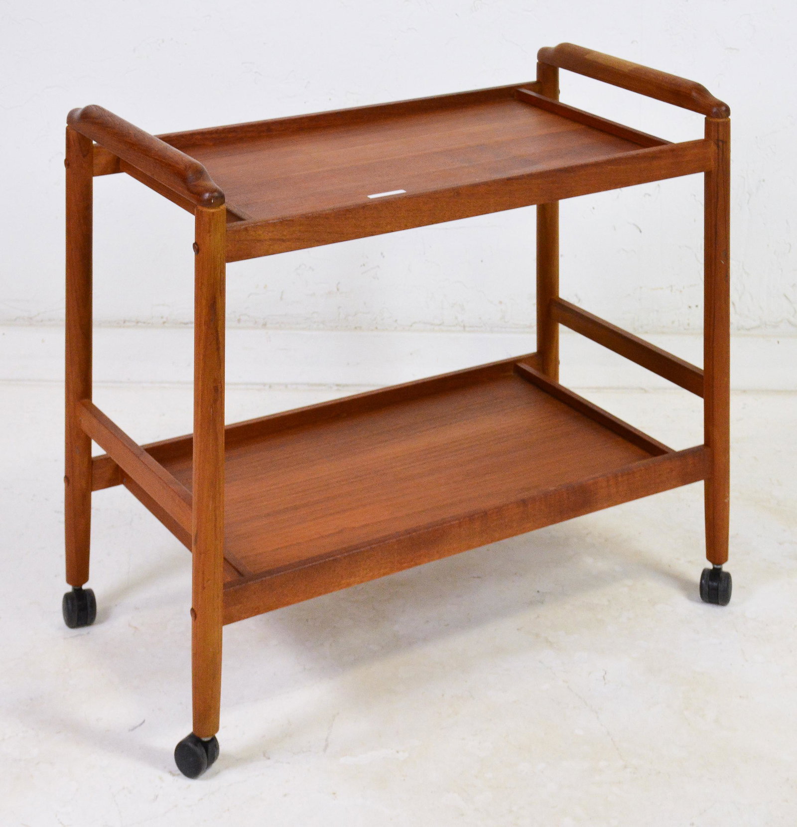 Mid Century Modern Cocktail Cart: Danish Modern Style Trolley - 26 in tall x 30 x 15
