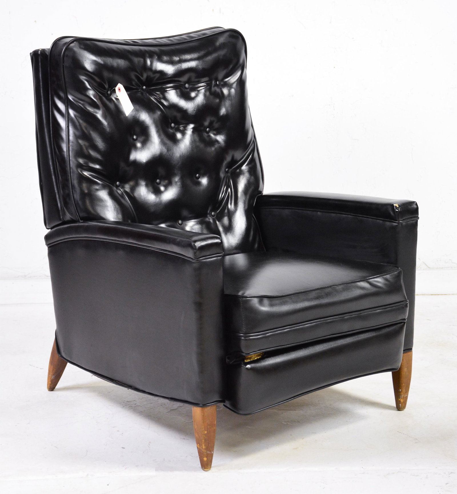 Mid Century Modern Black Leather Recliner (1 of 5)