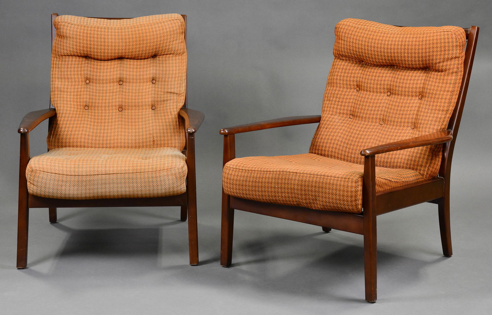 Pair Mid Century Modern Arm Chairs (1 of 5)