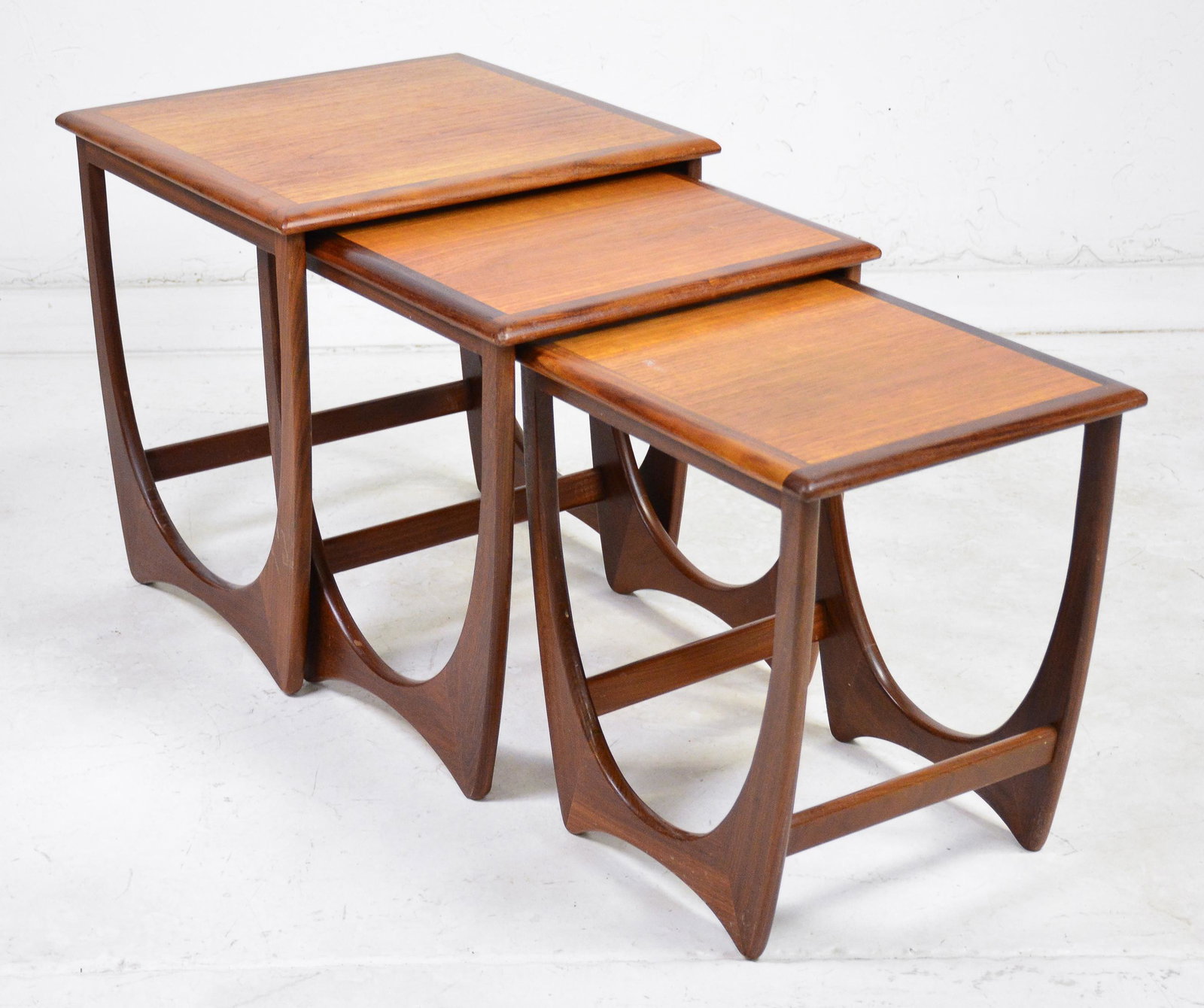 Mid Century Modern Astro Nest by G-Plan #1: This Danish Modern Style Teak nest is British and made by Mid Century Modern Furniture Maker G Plan ( Gplan ) - 21 tall x 20 wide x 20 deep