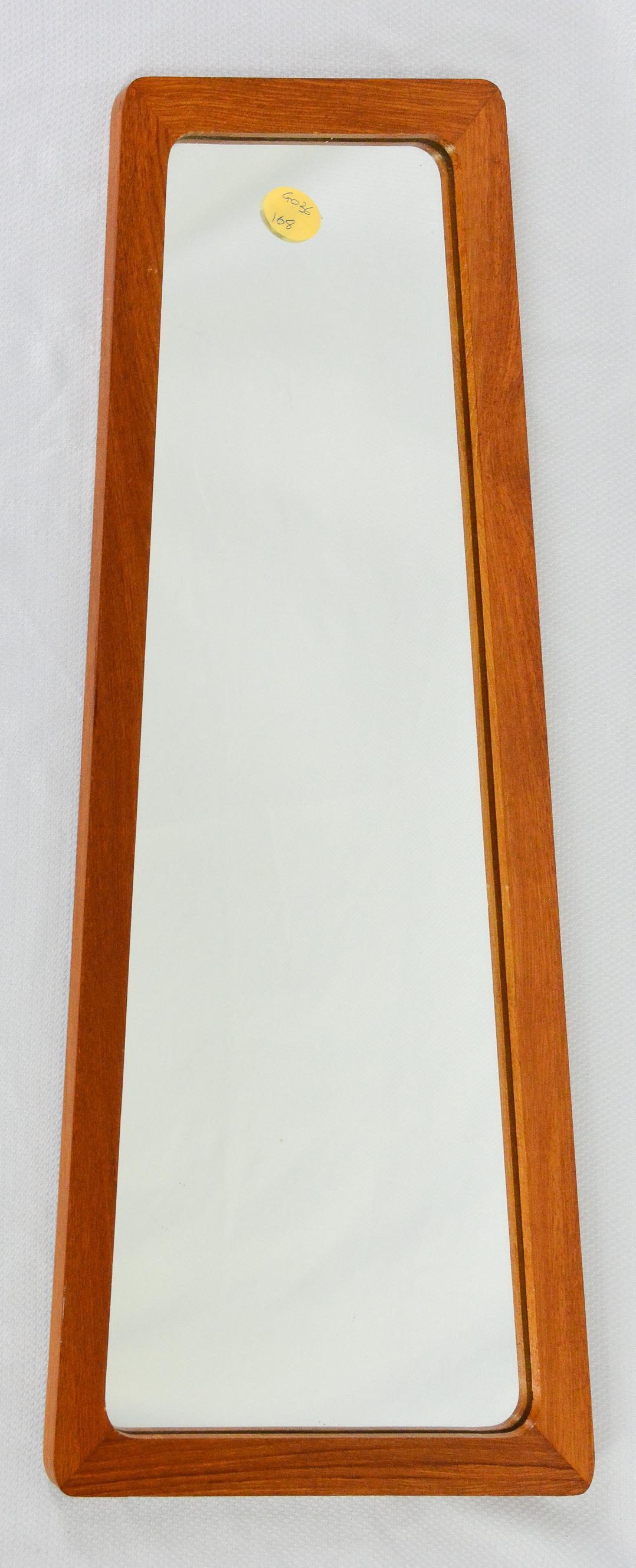 Rectangular Wood Framed Mid Century Modern Mirror #3 (1 of 3)