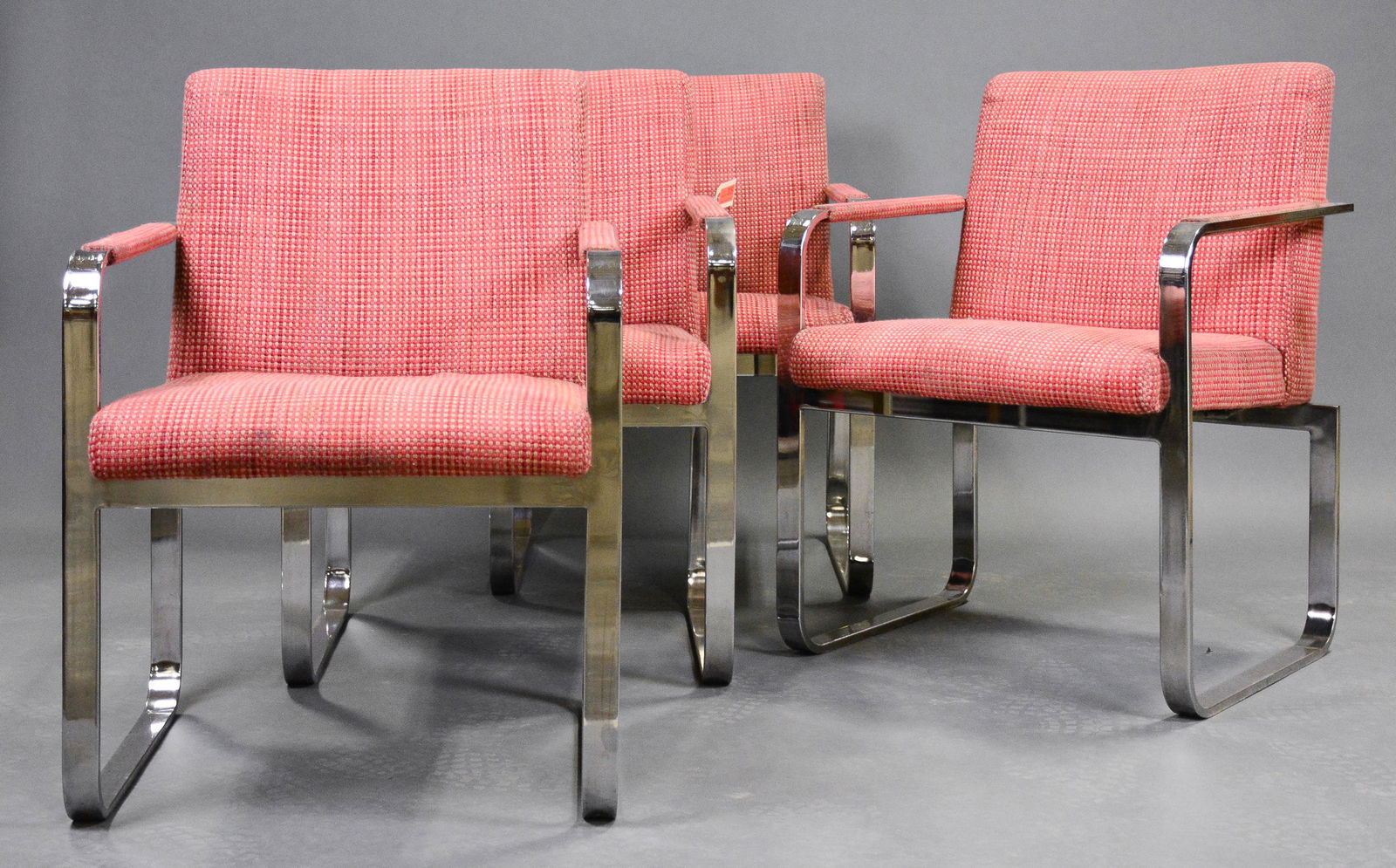 Set of 4 Mid Century Modern Flat Bar Armchairs (1 of 4)