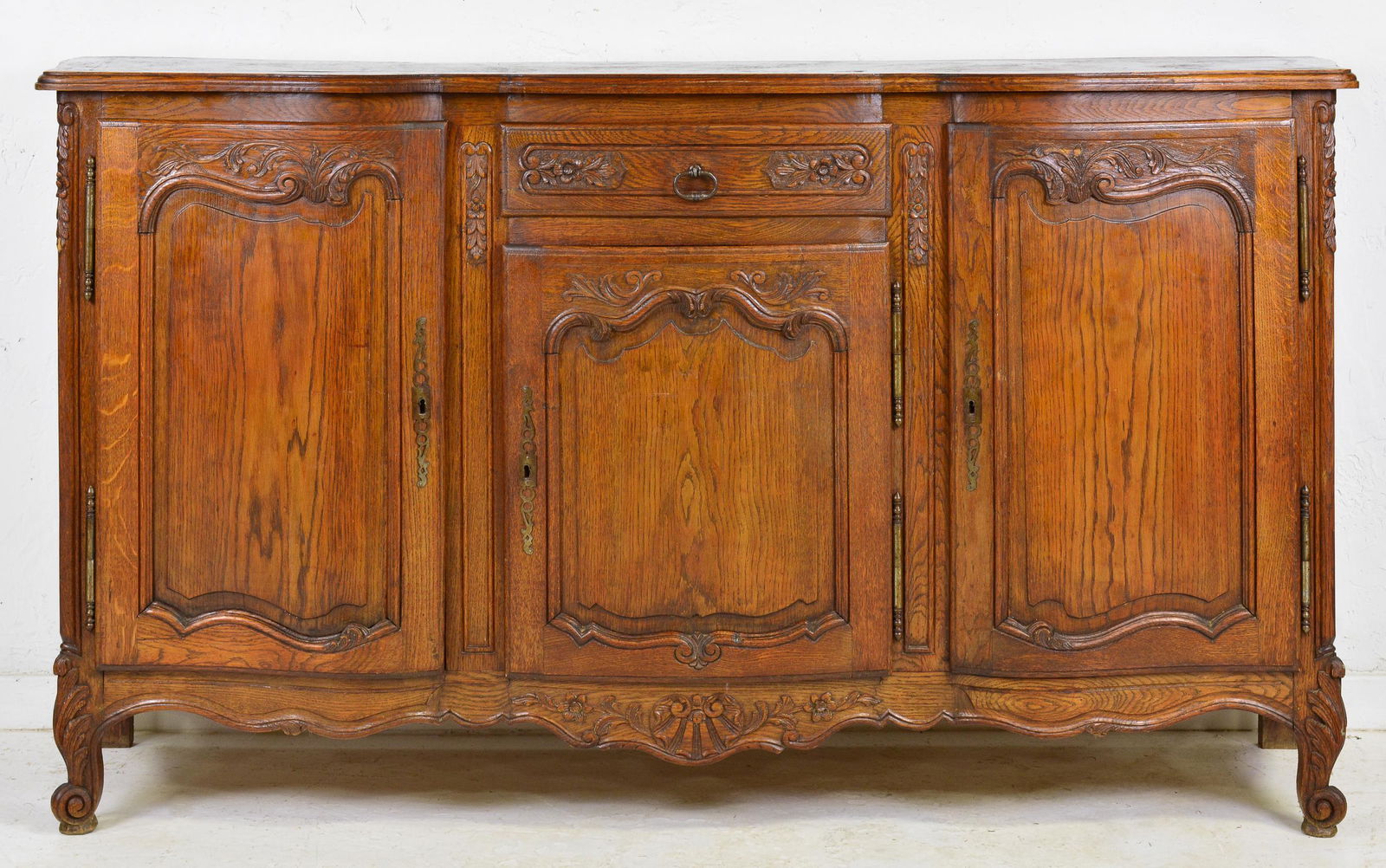 Country French Louis XV Style Sideboard in Oak (1 of 7)