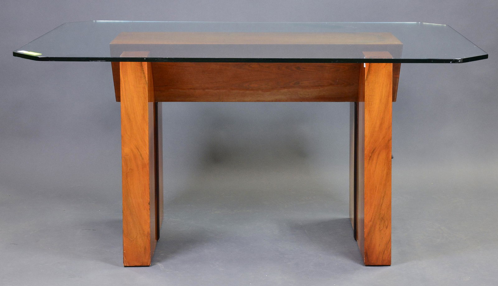 Glass Top European Deco Style Dining Table: Glass Top European Deco Style Dining Table - 29 in tall x 40 x 59