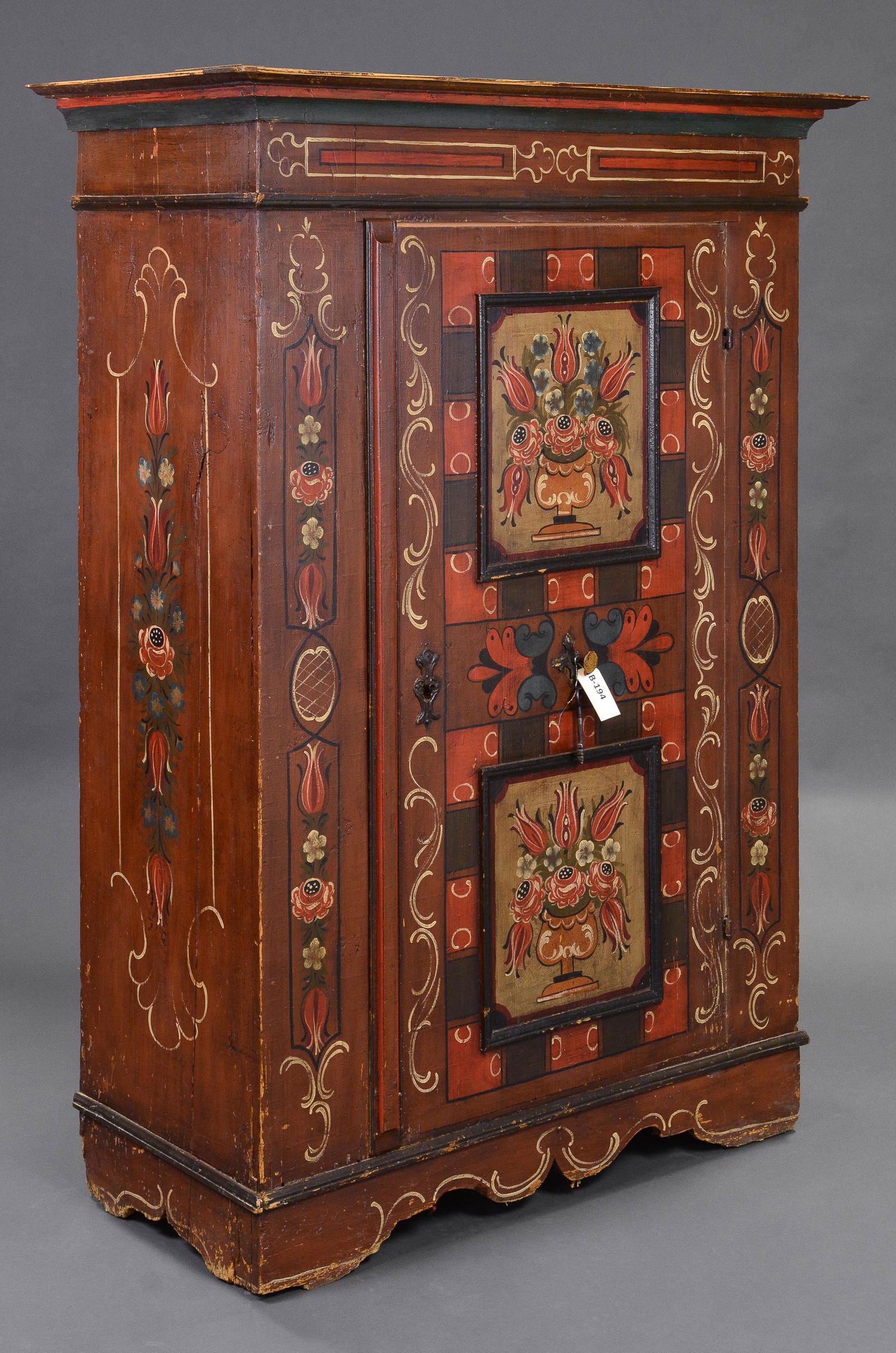 Painted German Single Door Cupboard (1 of 6)