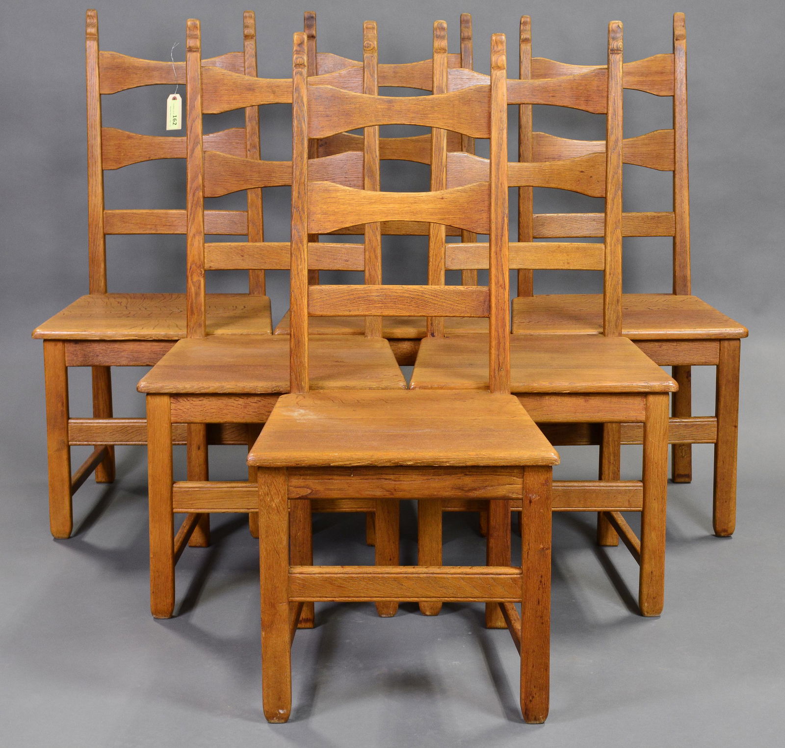 Set of 6 Ladder Back Oak Chairs (1 of 4)