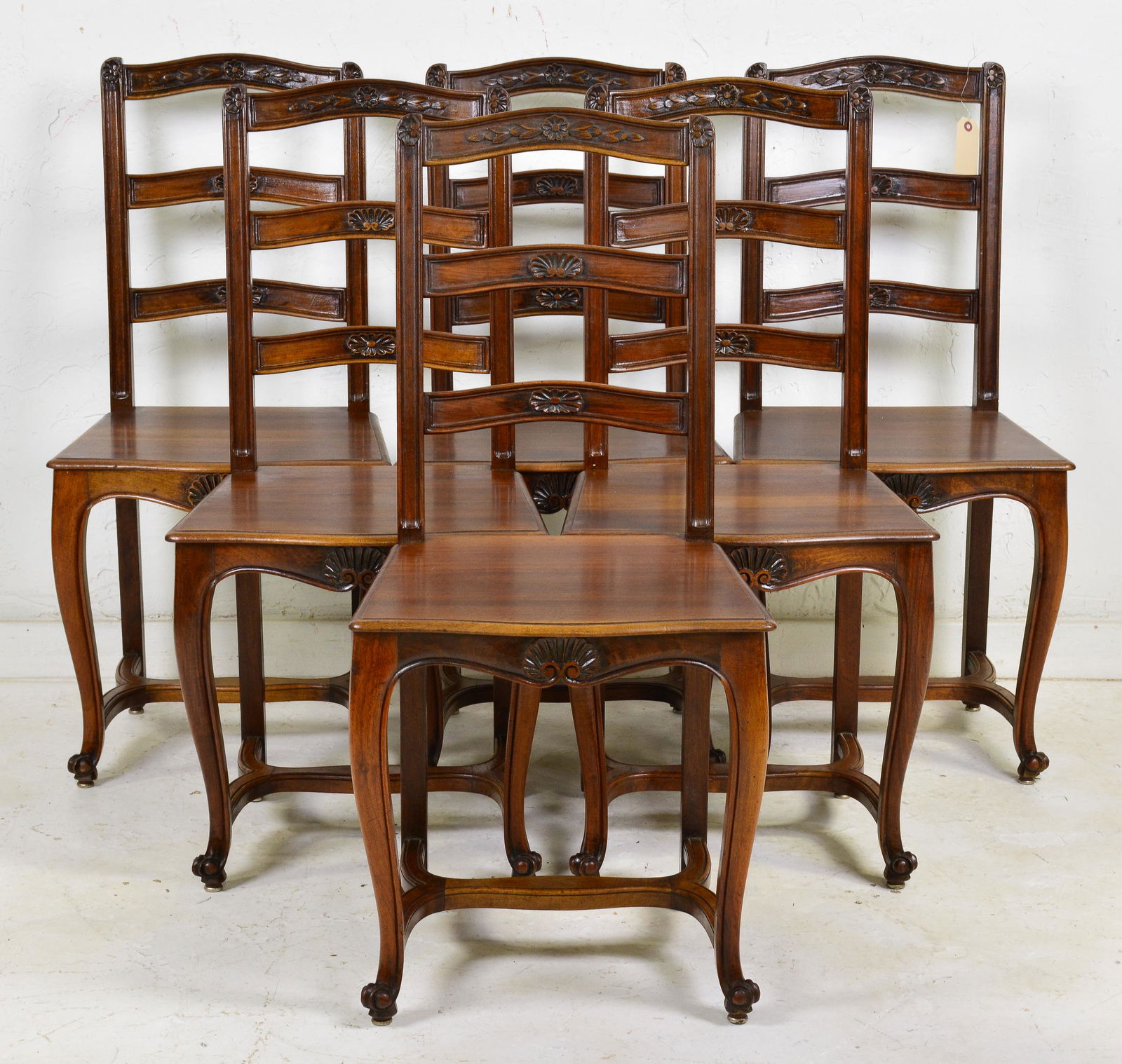 Set of 6 French Ladder Back Chairs (1 of 6)