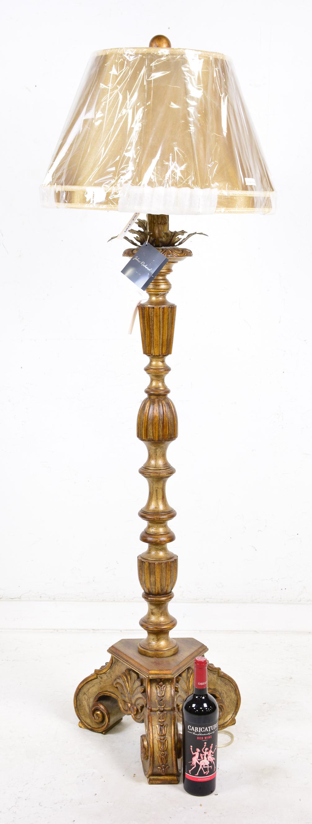 Carved French Style John Richard Floor Lamp (1 of 4)