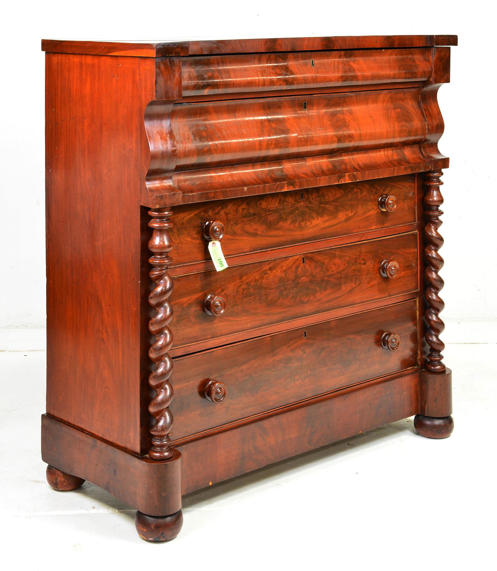 Antique Mahogany 5 Drawer Chest c.1870 (1 of 11)