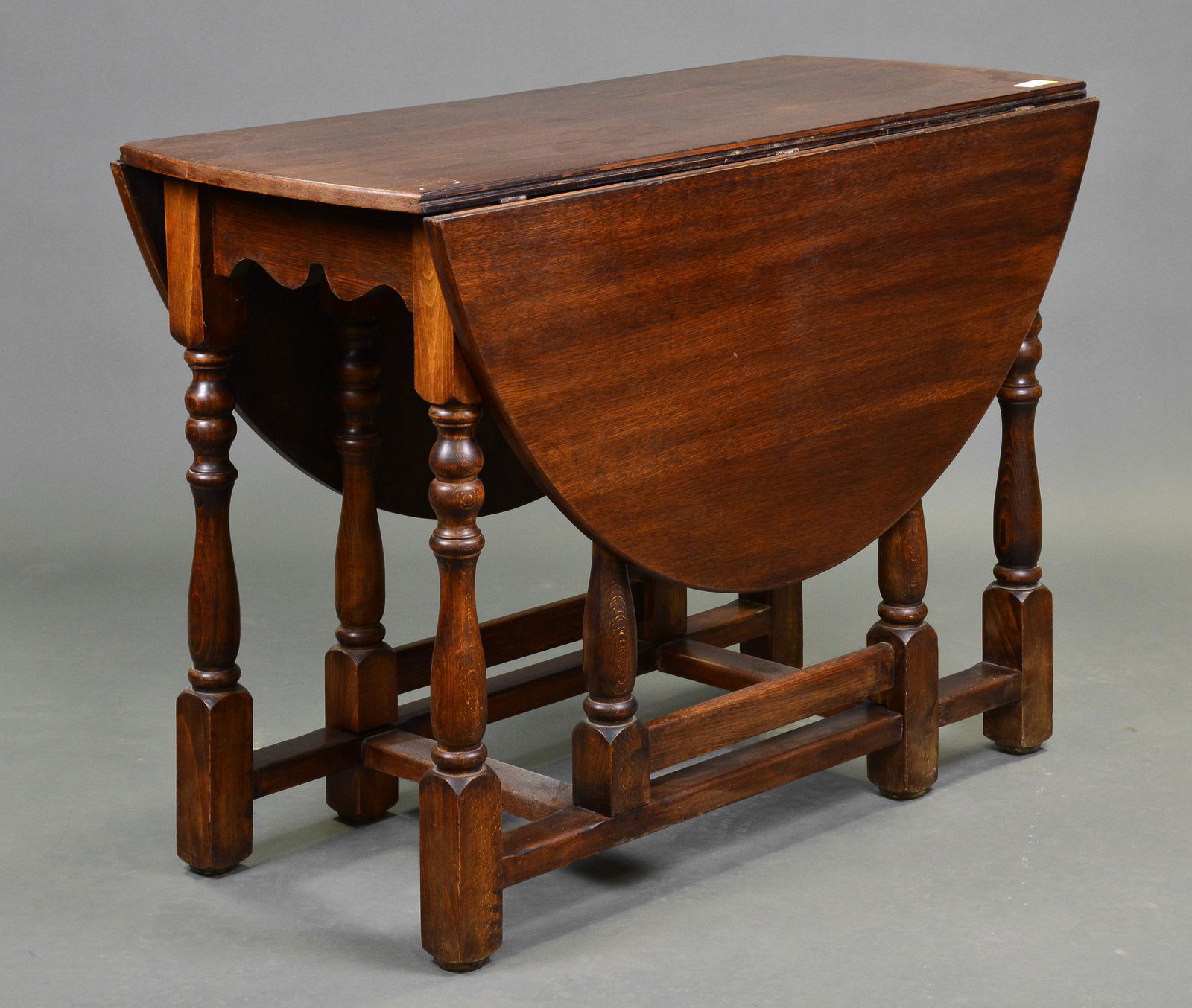 English Oak Drop Leaf Table With Turned Legs (1 of 2)