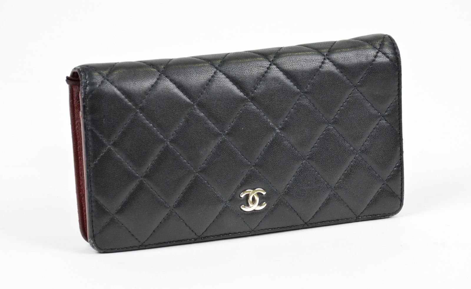 Chanel Logo Long Wallet  - Quilted Caviar Leather (1 of 3)