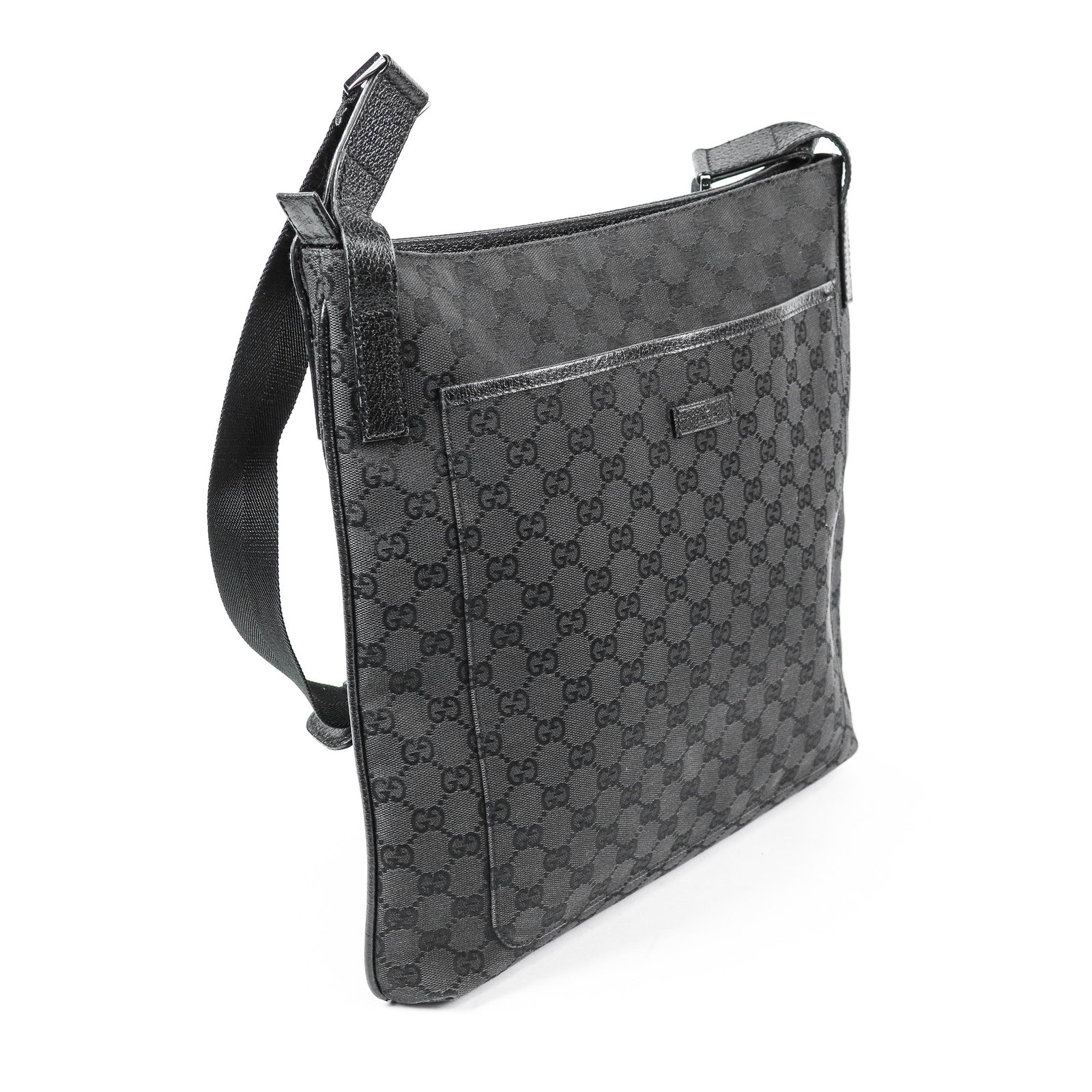 Gucci Large Crossbody Zip  in Monogrammed Canvas (1 of 4)